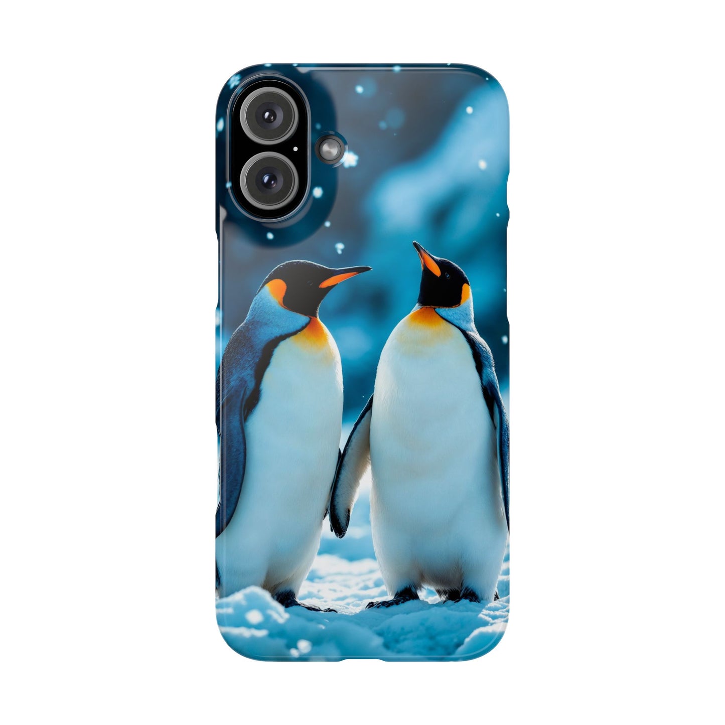 Charming Penguin Slim Phone Case - Winter Wonderland Design