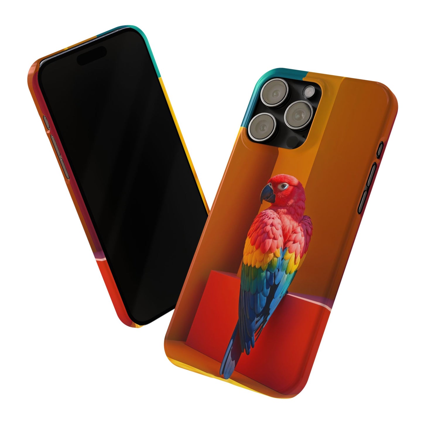 Vibrant Parrot Slim Phone Case - Colorful Tropical Design for Nature Lovers