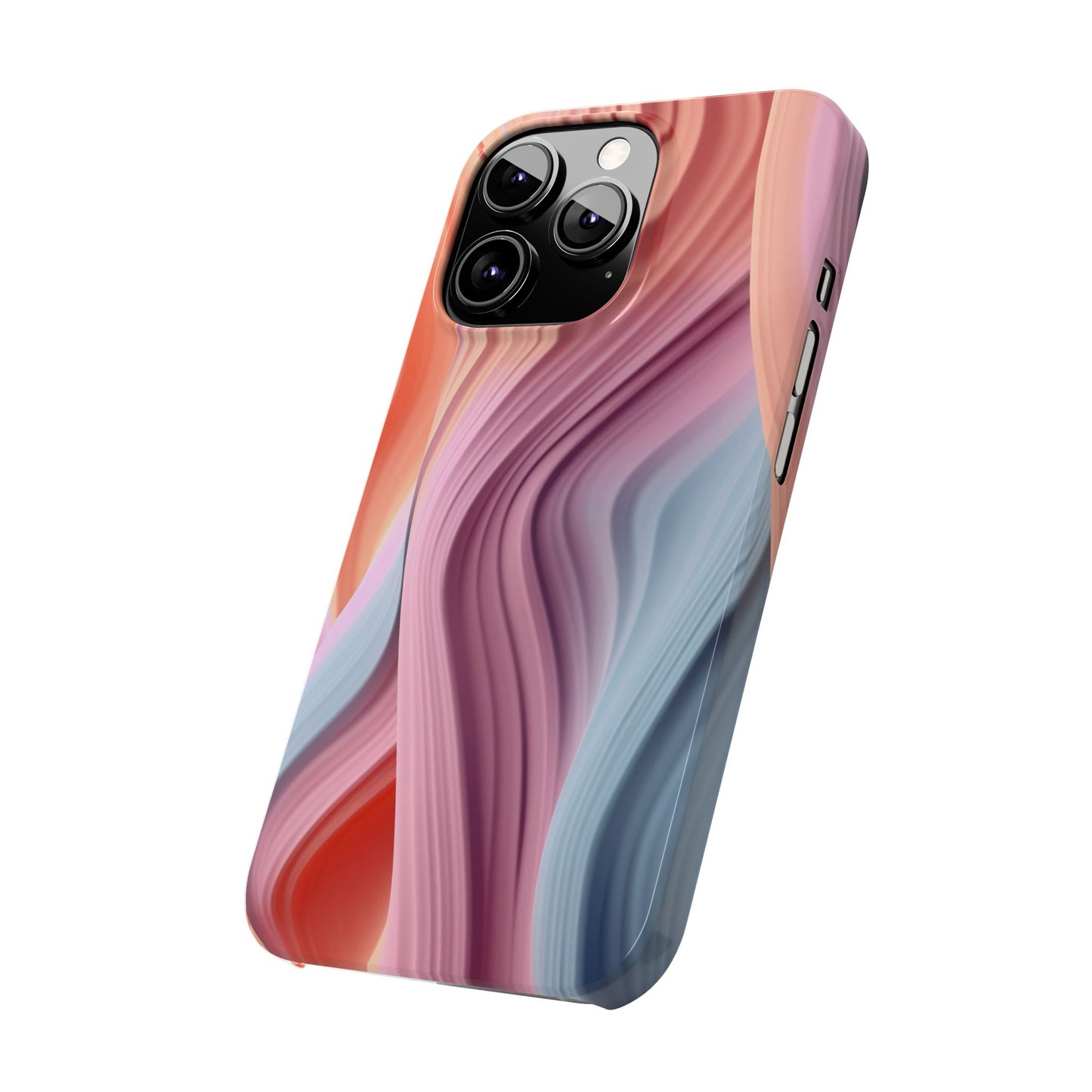 Stylish Slim Phone Cases with Wave Patterns - Perfect Gift for Art Lovers