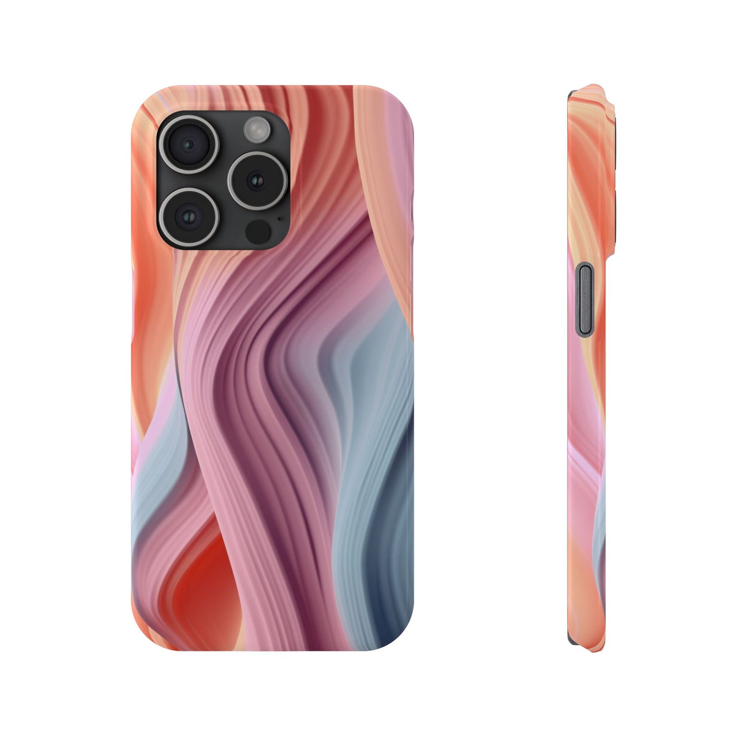 Stylish Slim Phone Cases with Wave Patterns - Perfect Gift for Art Lovers