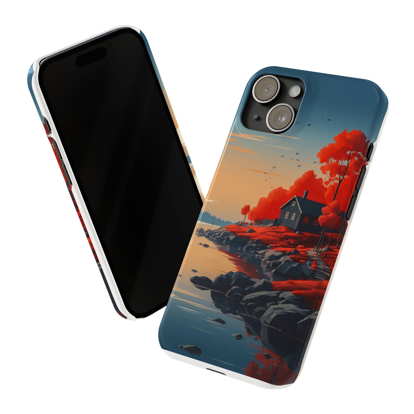 Nature-Inspired Slim Phone Cases - Autumn Landscape Design