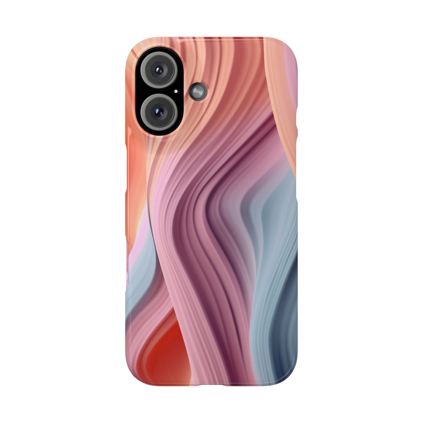 Stylish Slim Phone Cases with Wave Patterns - Perfect Gift for Art Lovers