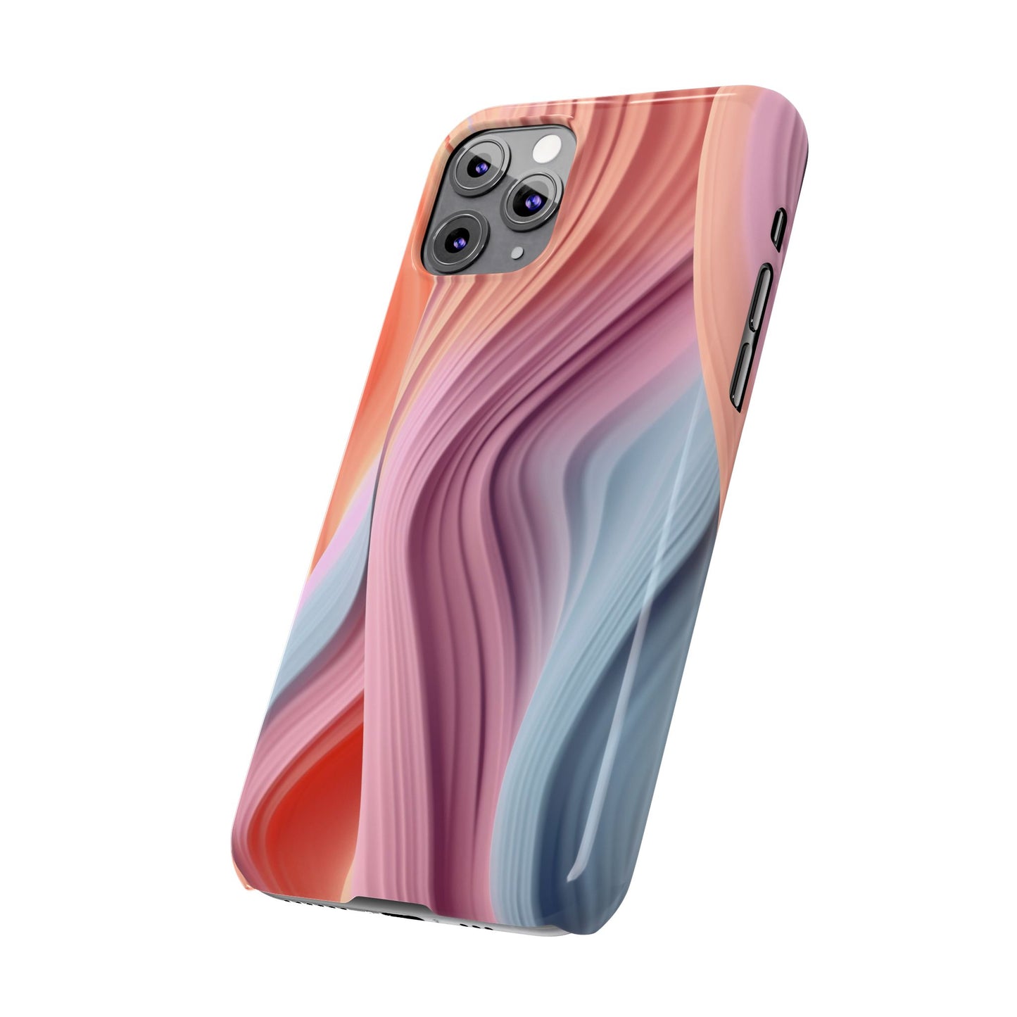 Stylish Slim Phone Cases with Wave Patterns - Perfect Gift for Art Lovers