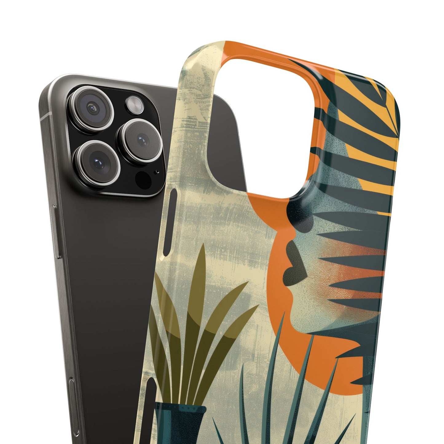 Botanical Art Slim Phone Case - Vintage Women & Nature Design