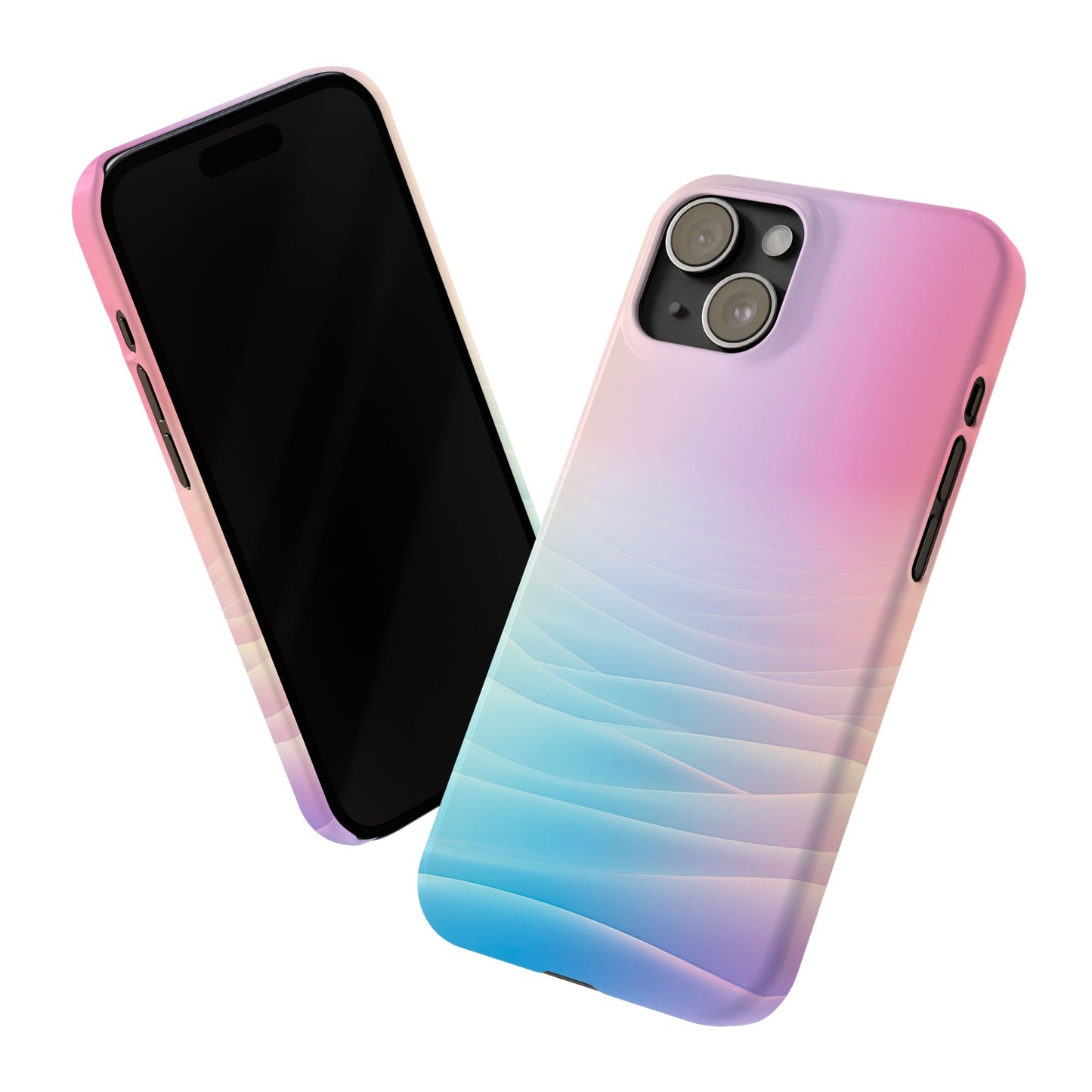 Pastel Waves Slim Phone Case - Soft Gradient Design for Trendy Protection