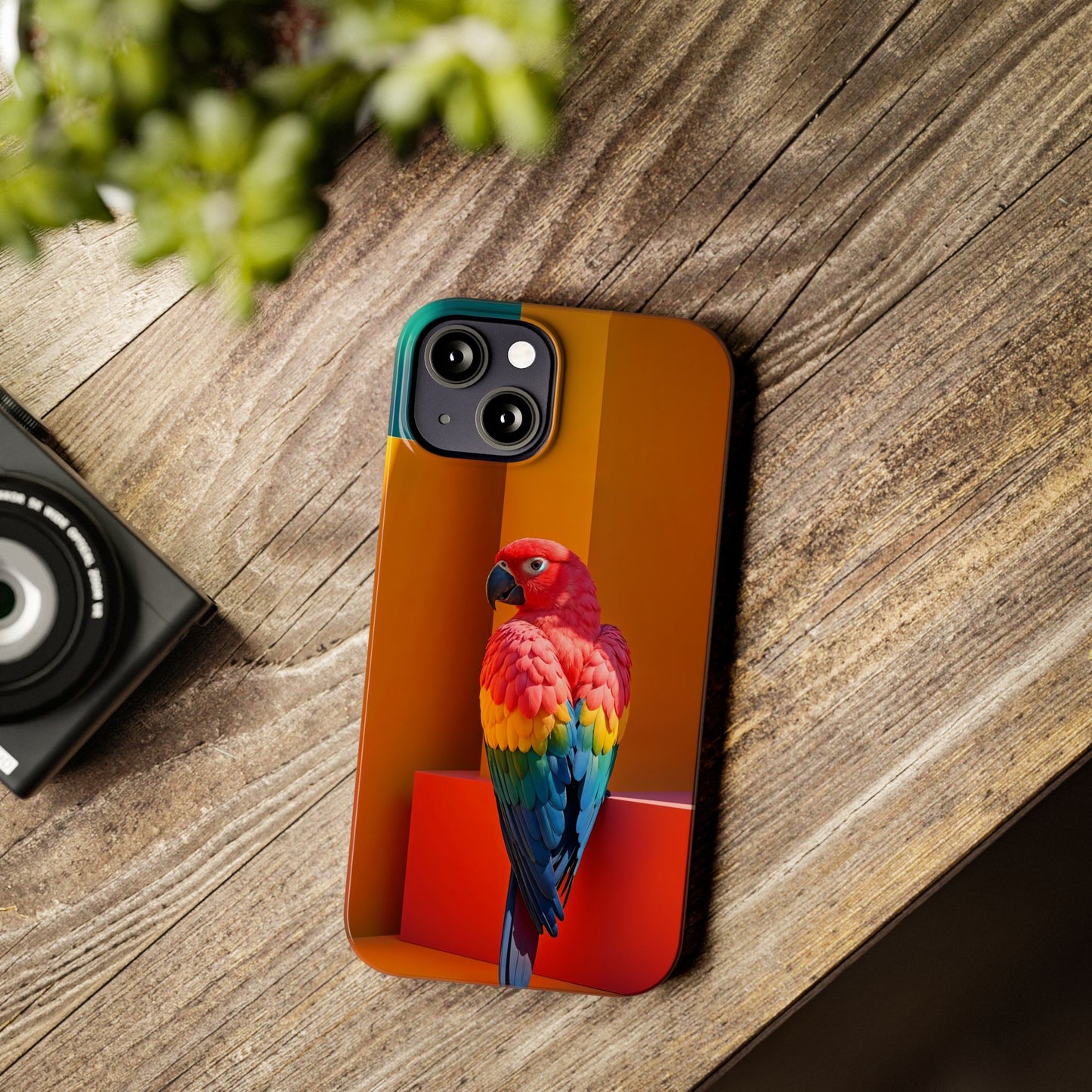 Vibrant Parrot Slim Phone Case - Colorful Tropical Design for Nature Lovers