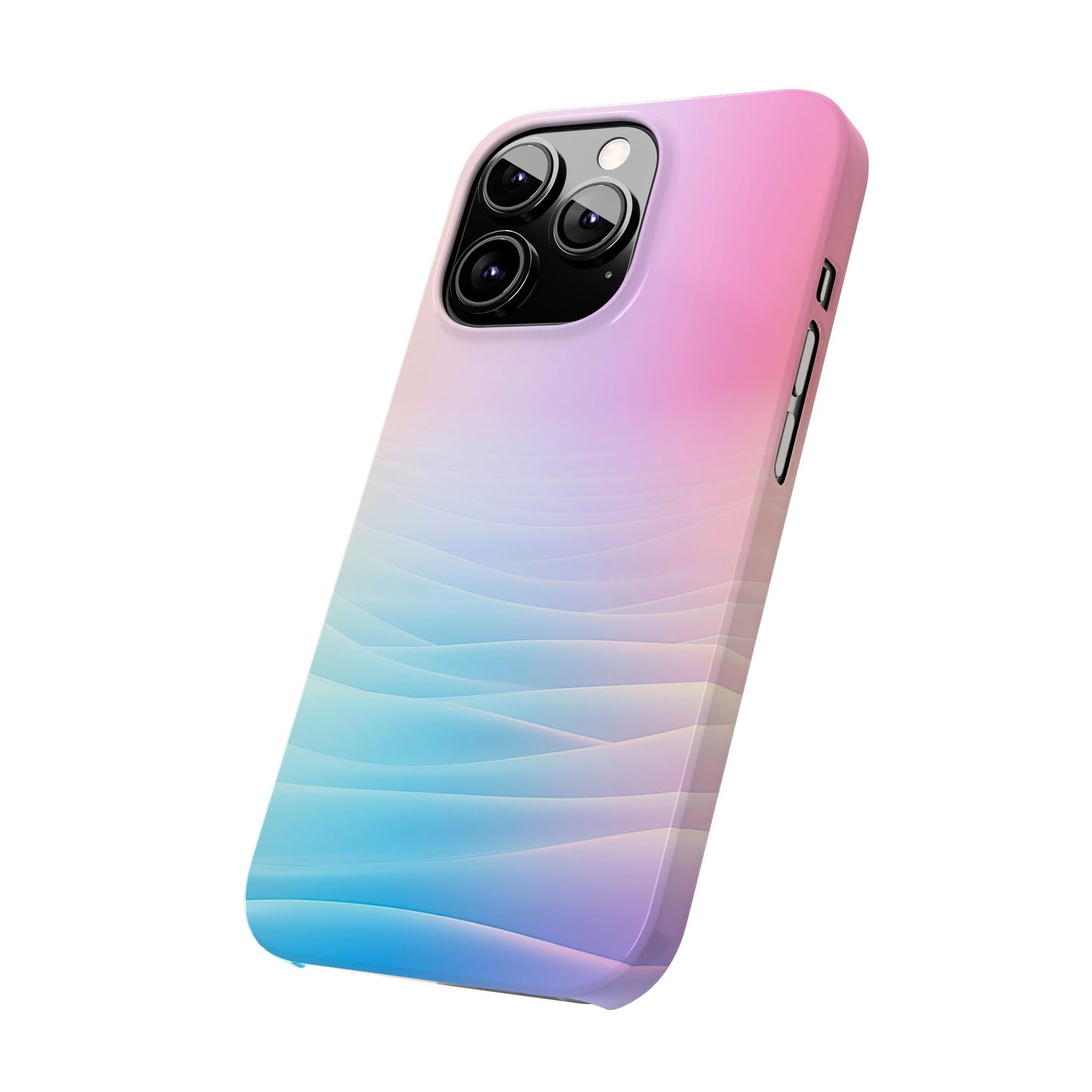 Pastel Waves Slim Phone Case - Soft Gradient Design for Trendy Protection