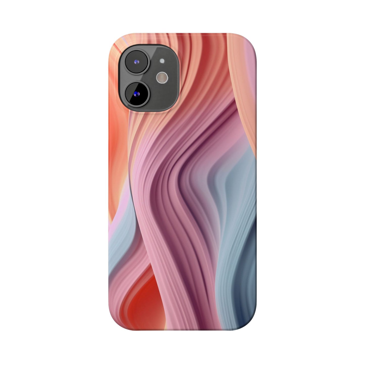 Stylish Slim Phone Cases with Wave Patterns - Perfect Gift for Art Lovers