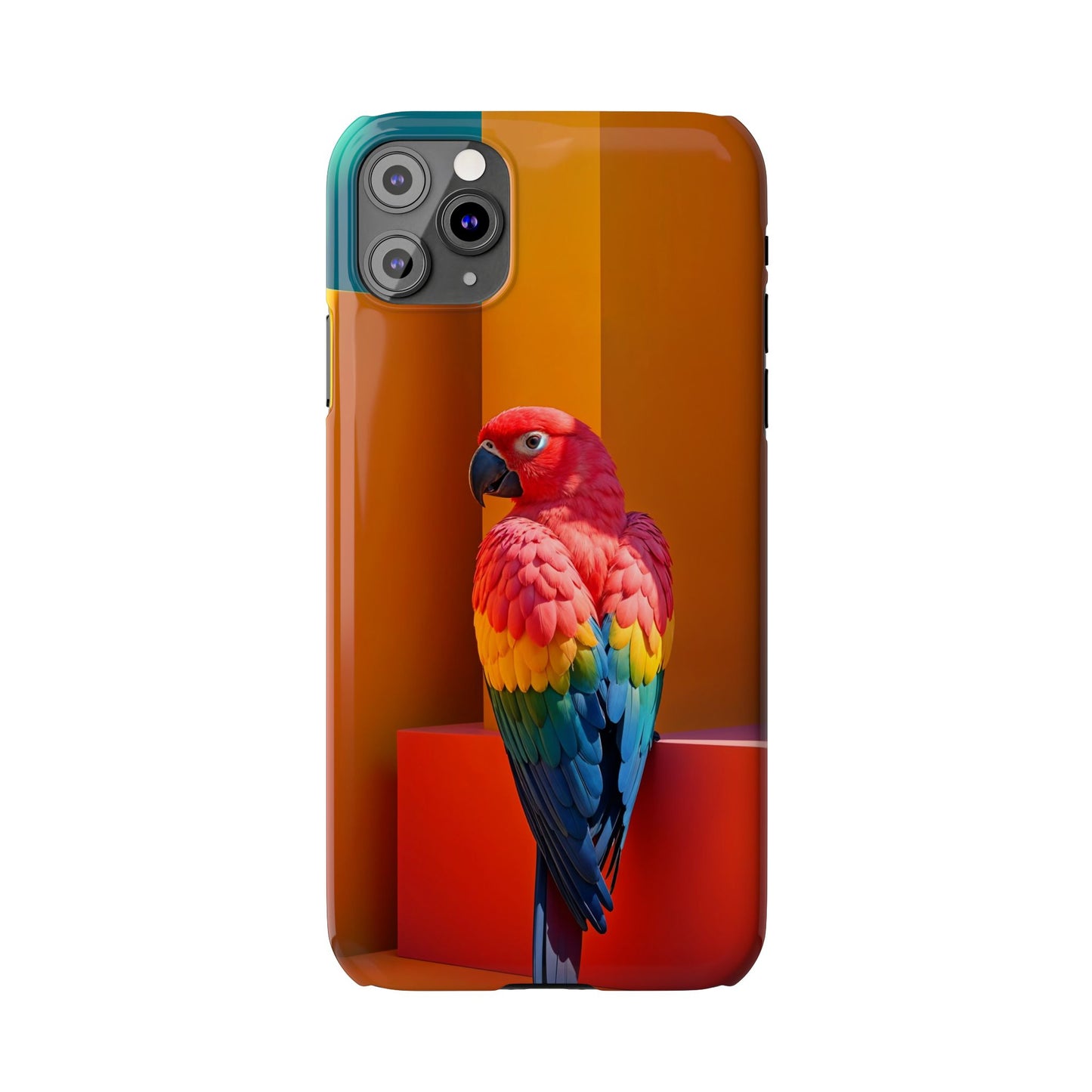 Vibrant Parrot Slim Phone Case - Colorful Tropical Design for Nature Lovers