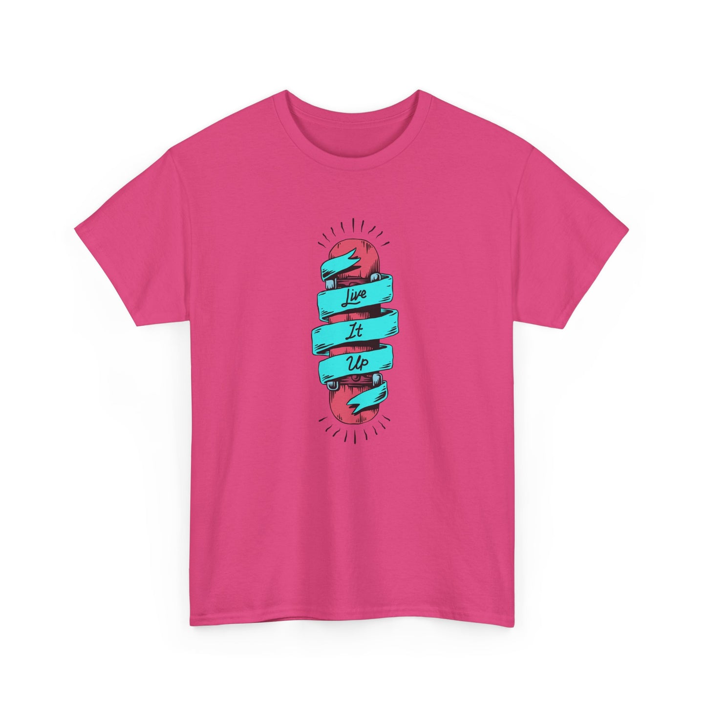 Live It Up Unisex Heavy Cotton Tee - Fun and Colorful Graphic Tee