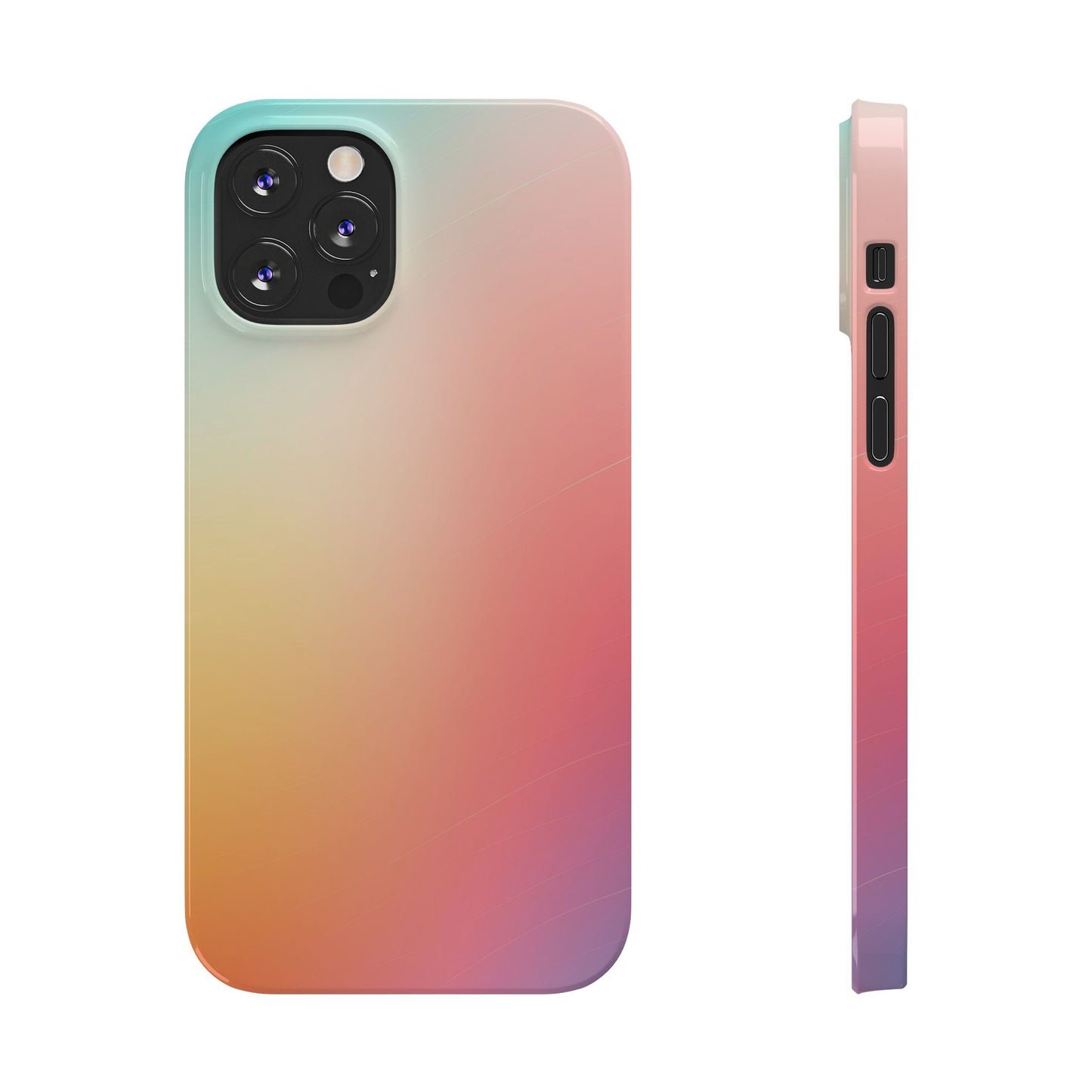 Pastel Gradient Slim Phone Case - Stylish & Protective Accessories for Everyday Use