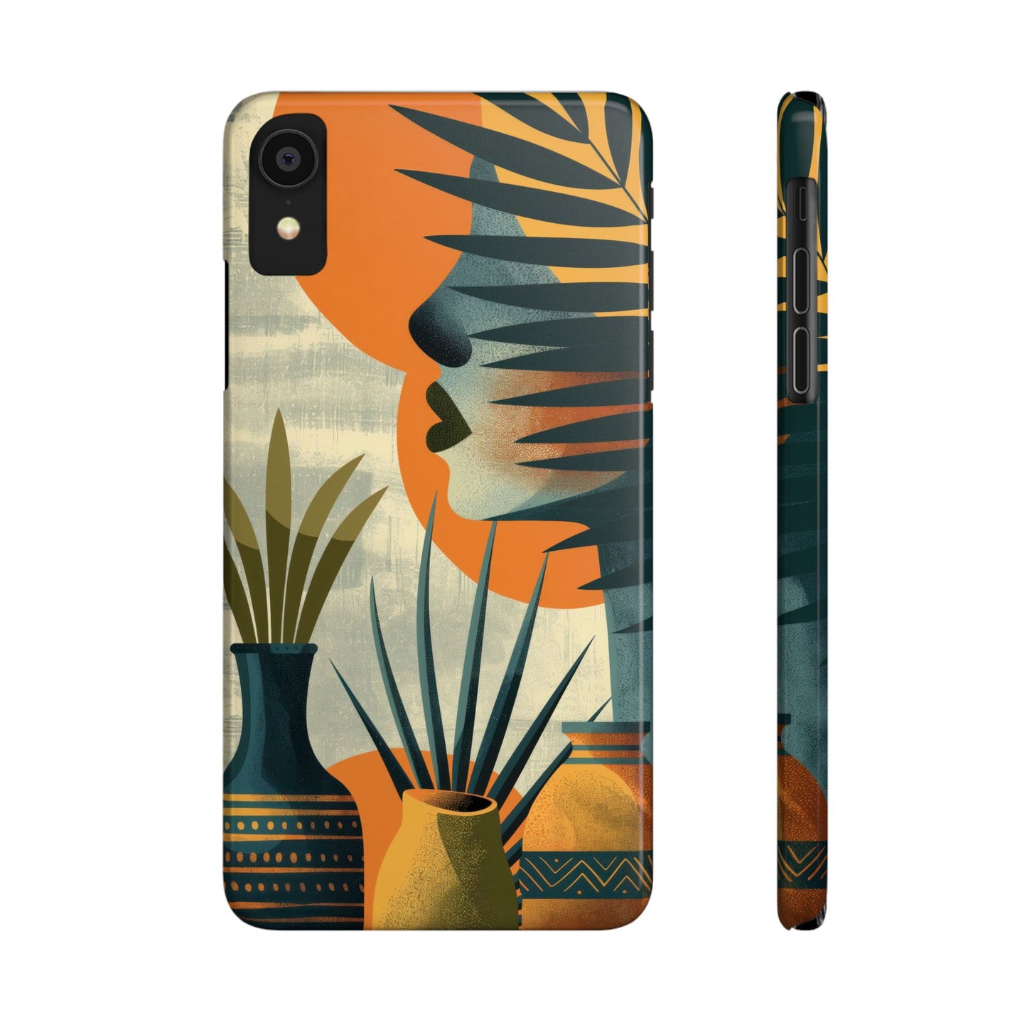 Botanical Art Slim Phone Case - Vintage Women & Nature Design