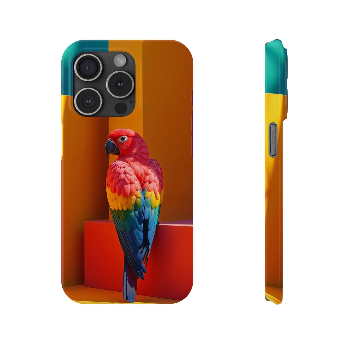 Vibrant Parrot Slim Phone Case - Colorful Tropical Design for Nature Lovers