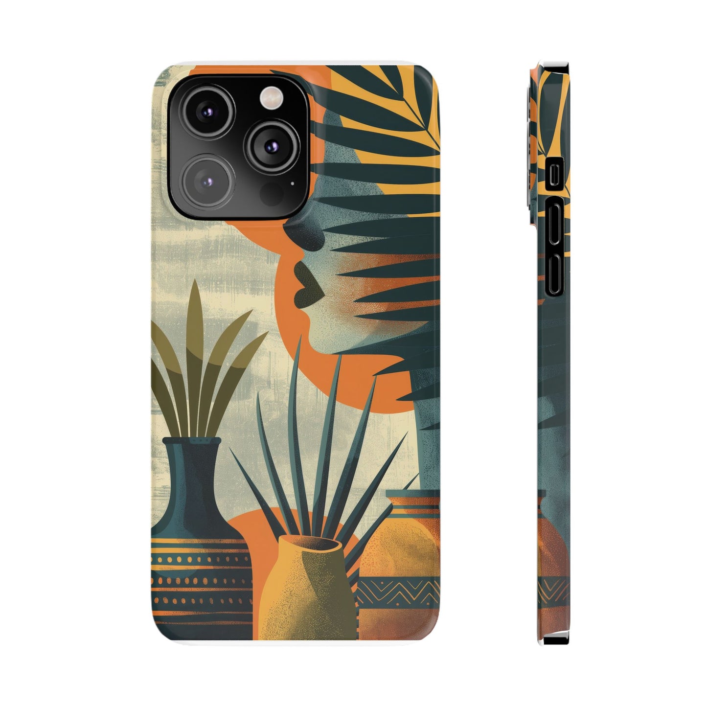 Botanical Art Slim Phone Case - Vintage Women & Nature Design