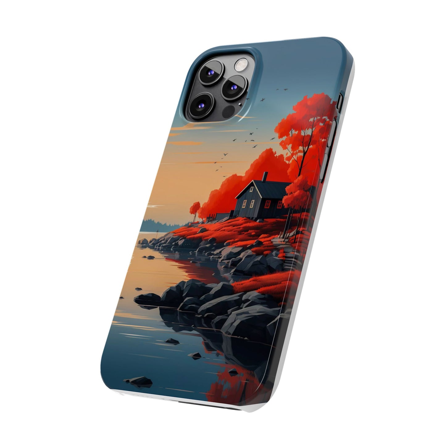 Nature-Inspired Slim Phone Cases - Autumn Landscape Design