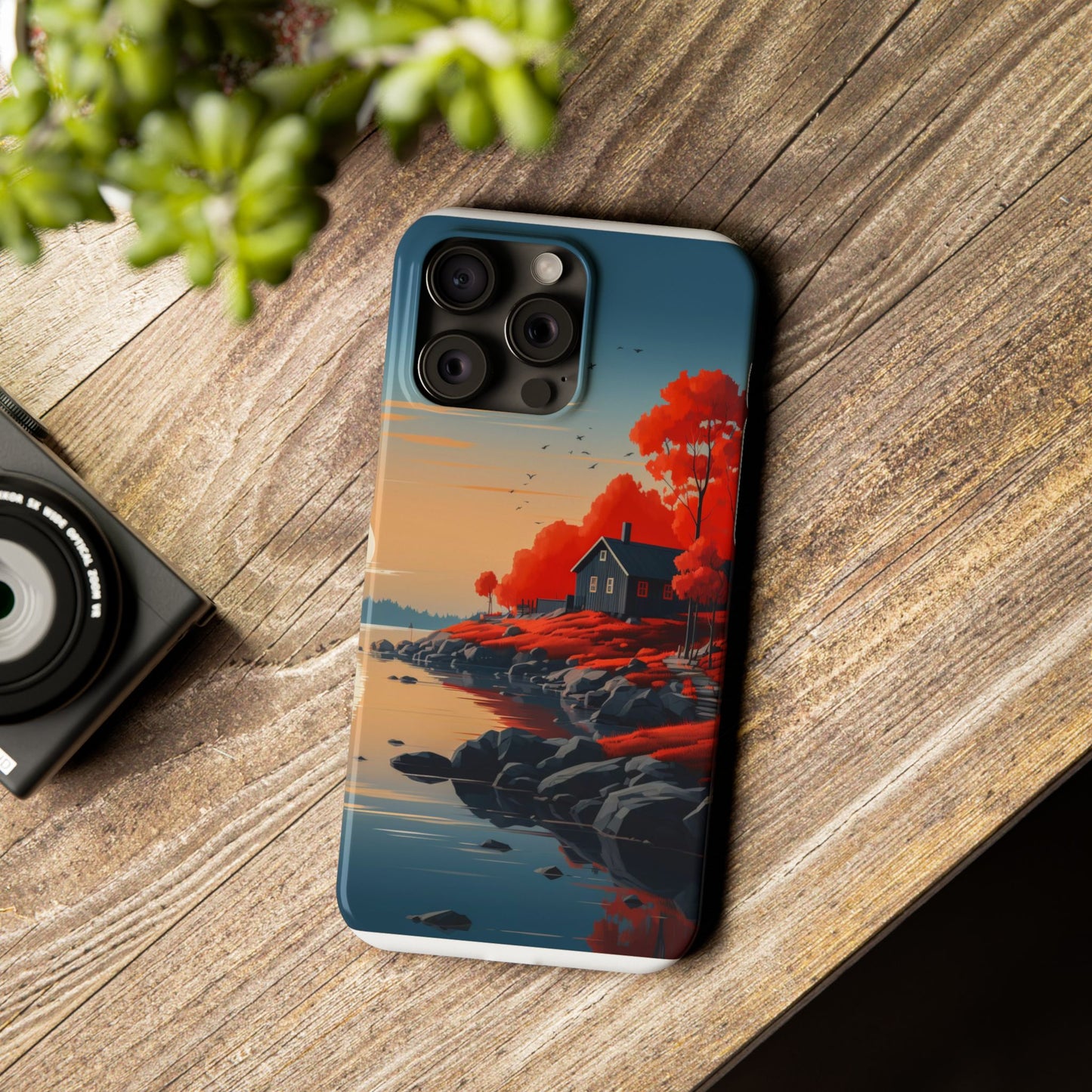 Nature-Inspired Slim Phone Cases - Autumn Landscape Design