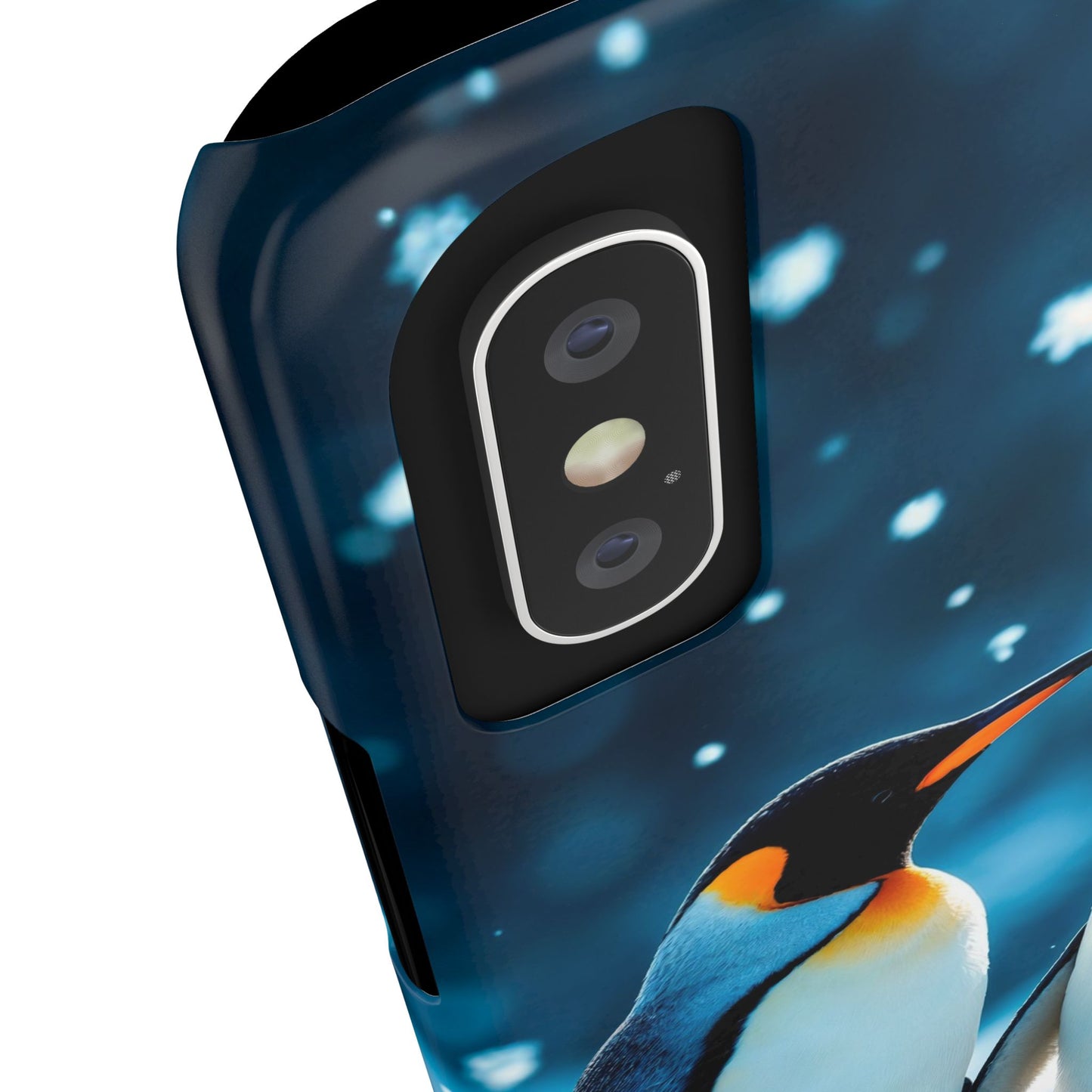 Charming Penguin Slim Phone Case - Winter Wonderland Design