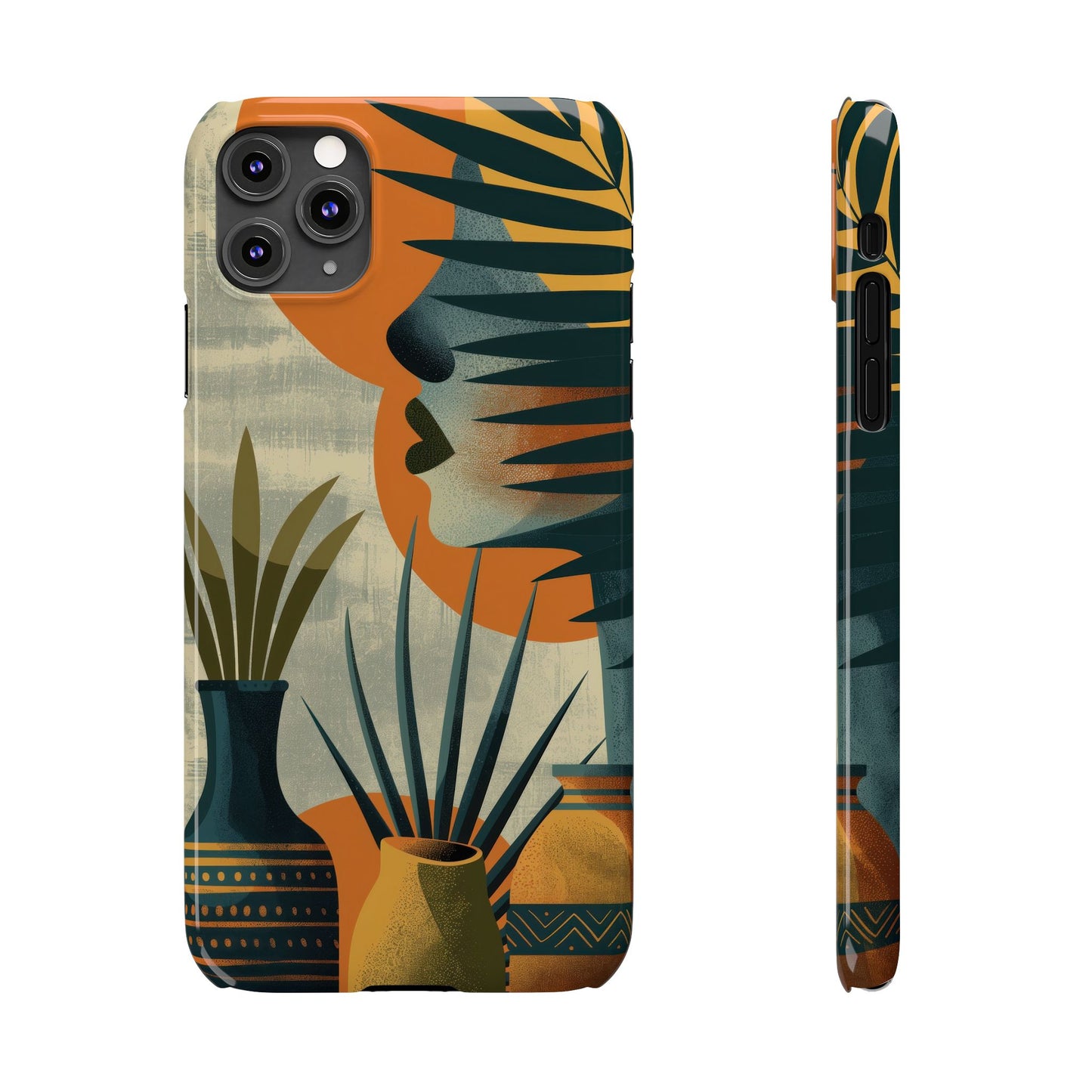 Botanical Art Slim Phone Case - Vintage Women & Nature Design