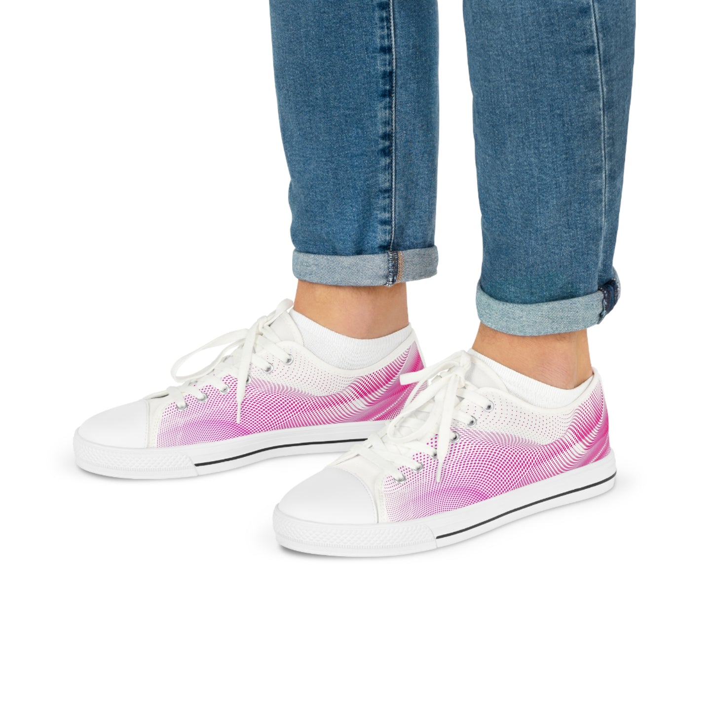 Stylish Gradient Pink Low Top Sneakers for Men - Perfect Casual Footwear