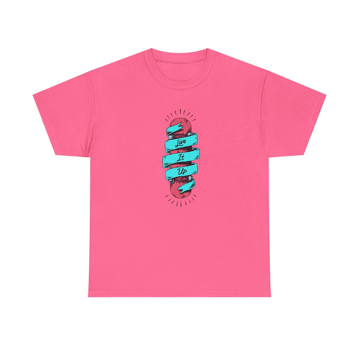 Live It Up Unisex Heavy Cotton Tee - Fun and Colorful Graphic Tee