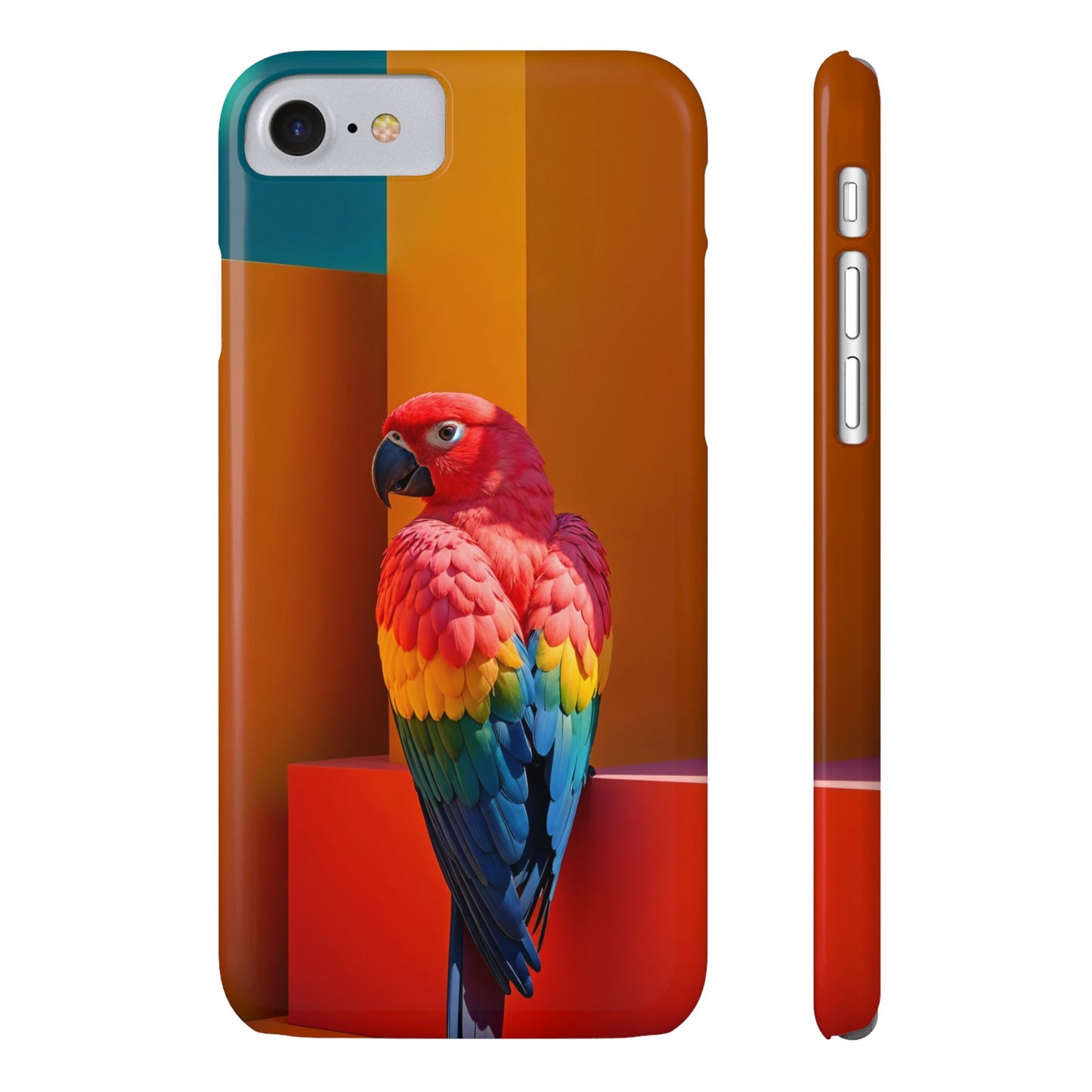 Vibrant Parrot Slim Phone Case - Colorful Tropical Design for Nature Lovers