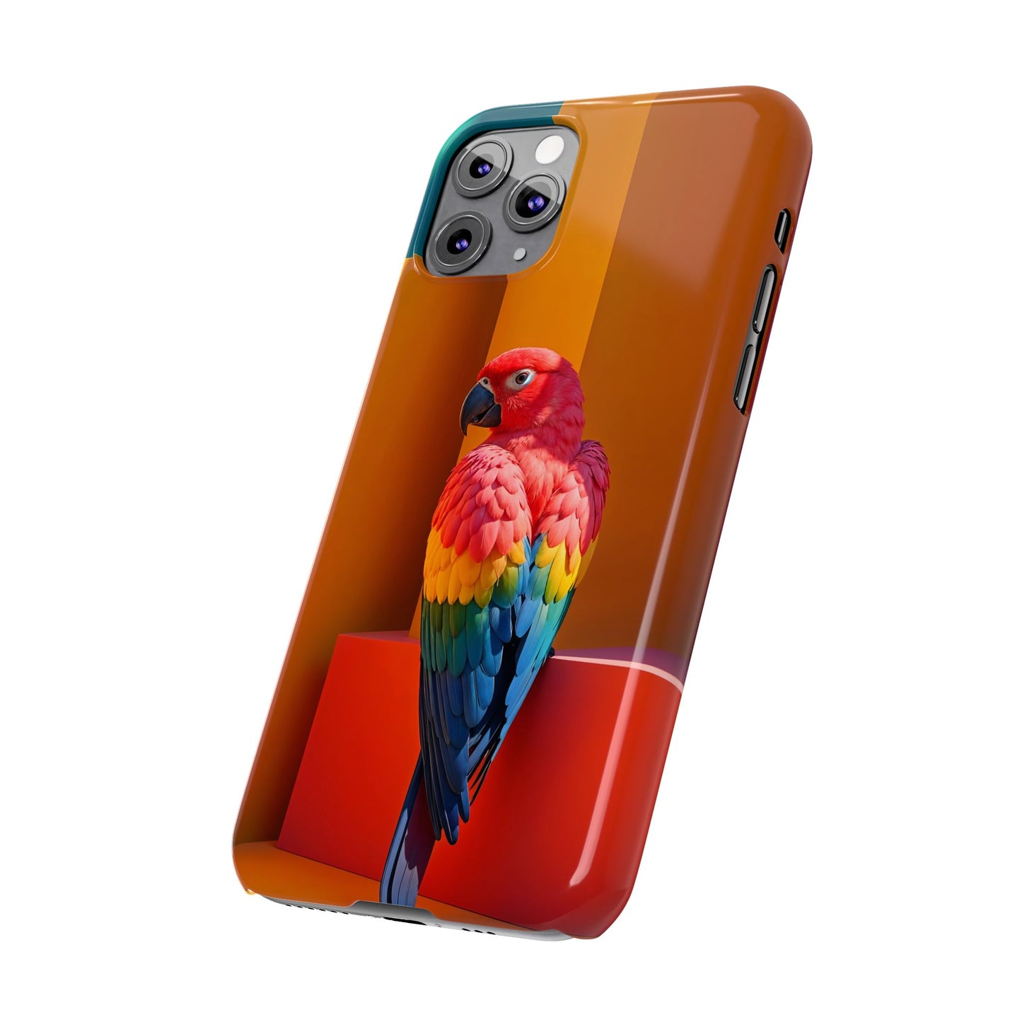 Vibrant Parrot Slim Phone Case - Colorful Tropical Design for Nature Lovers