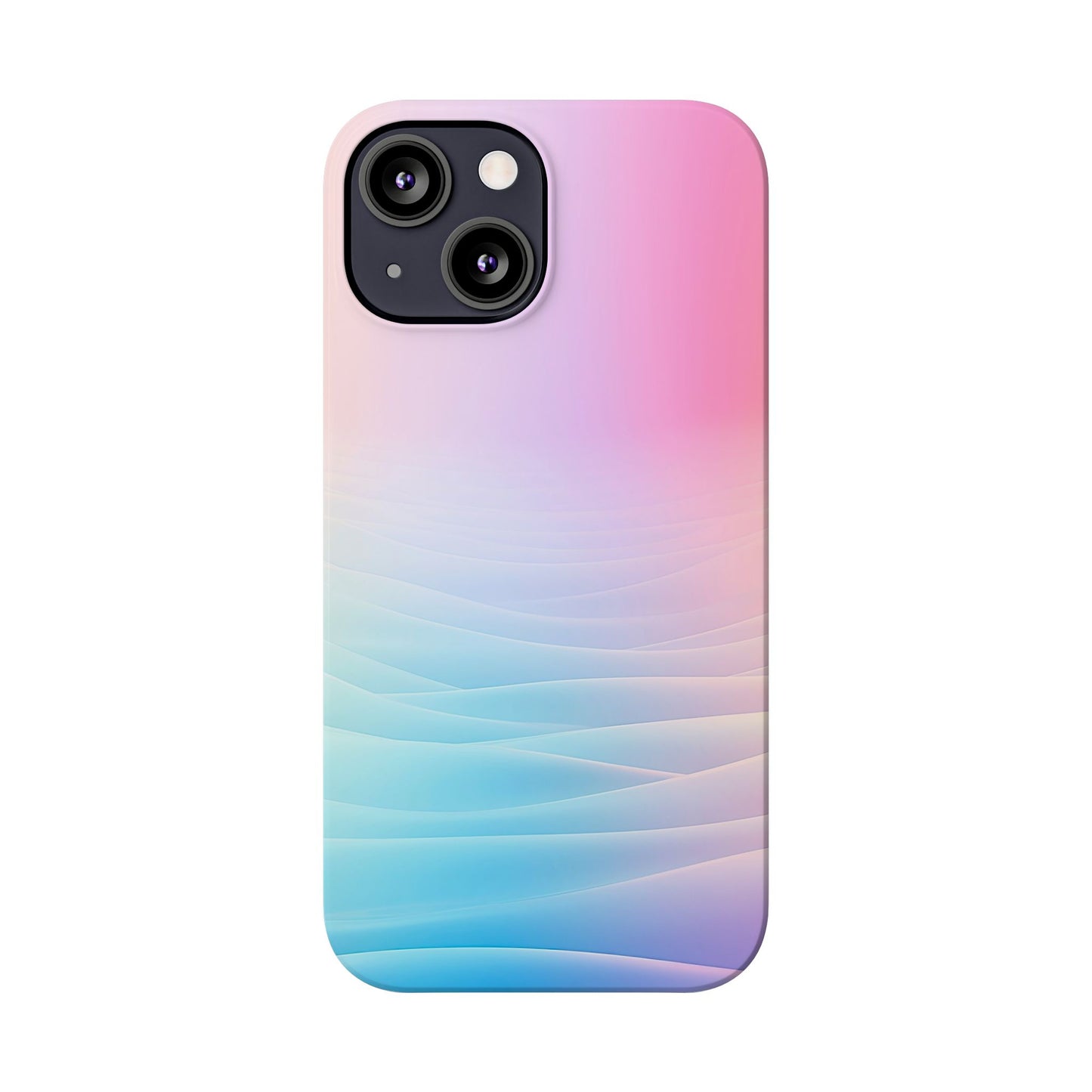 Pastel Waves Slim Phone Case - Soft Gradient Design for Trendy Protection