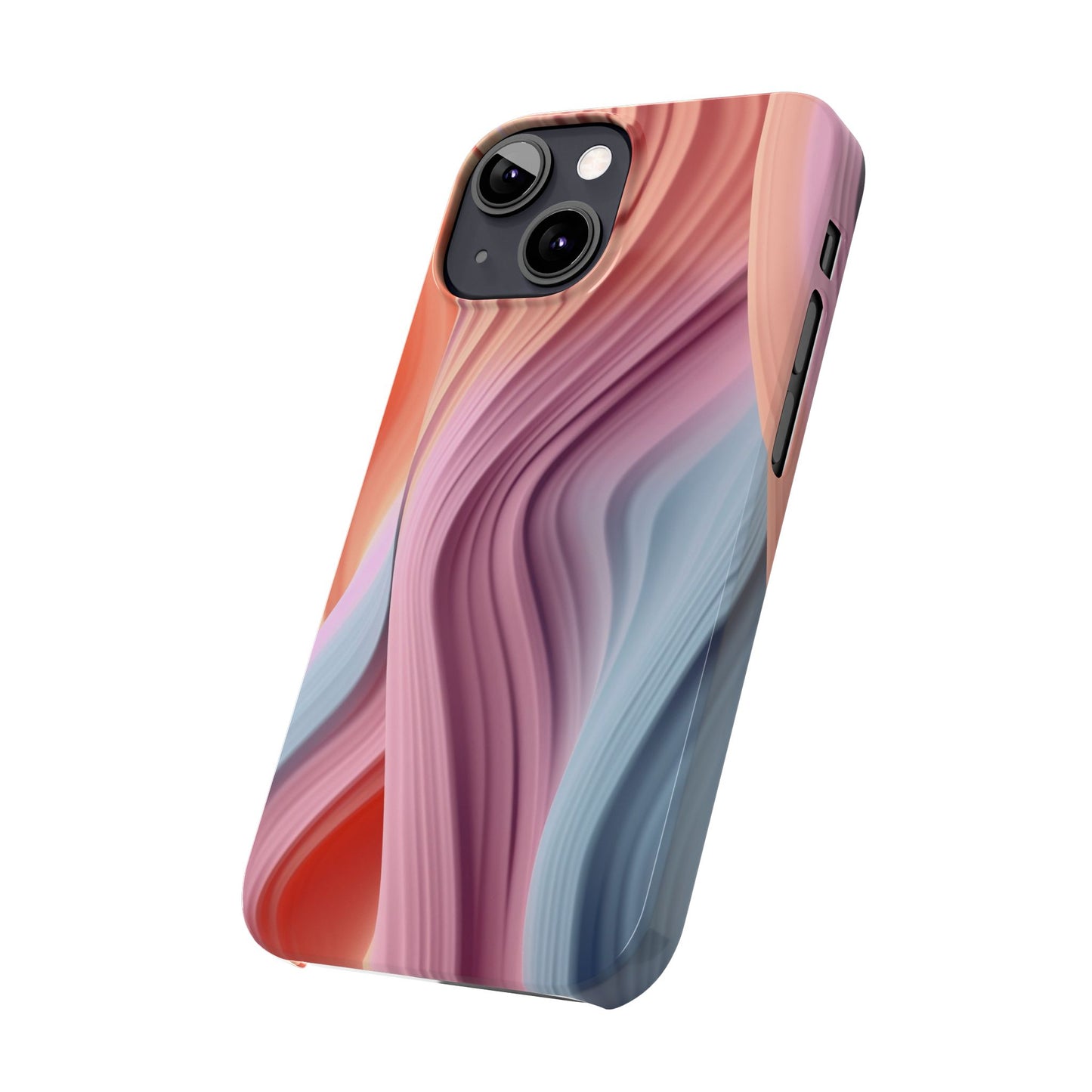 Stylish Slim Phone Cases with Wave Patterns - Perfect Gift for Art Lovers