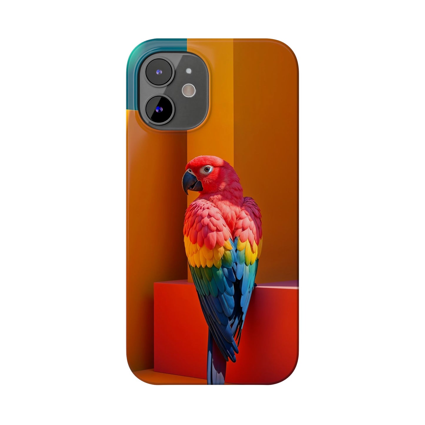 Vibrant Parrot Slim Phone Case - Colorful Tropical Design for Nature Lovers