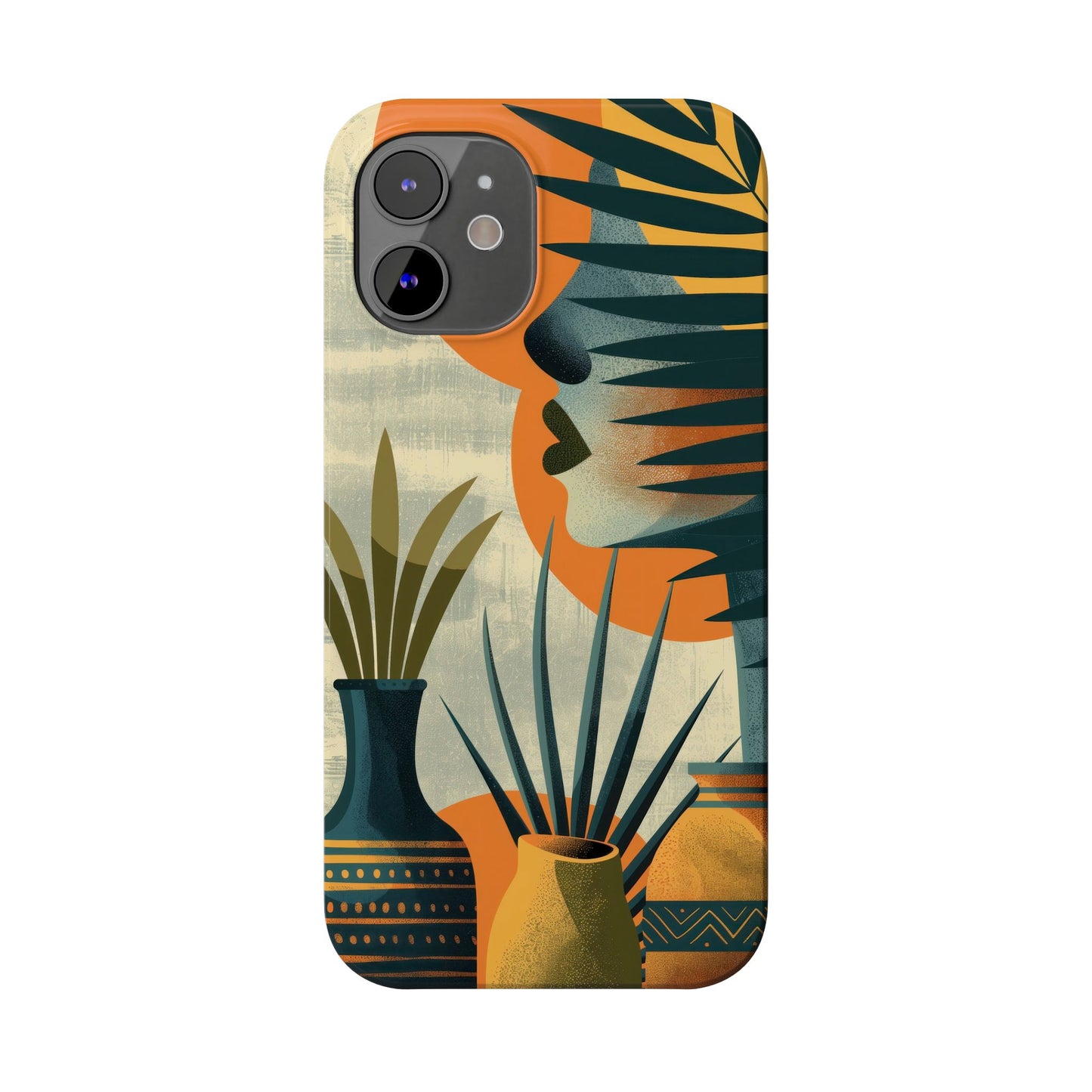 Botanical Art Slim Phone Case - Vintage Women & Nature Design