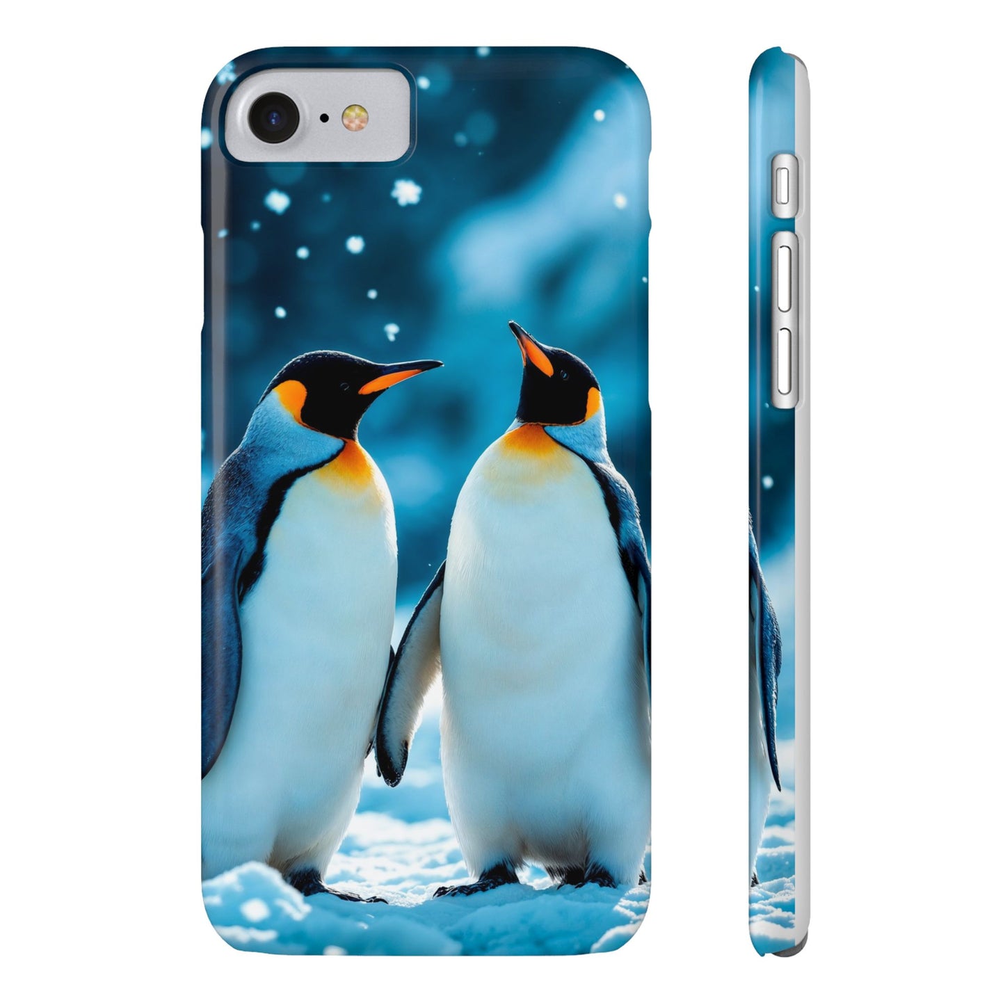 Charming Penguin Slim Phone Case - Winter Wonderland Design