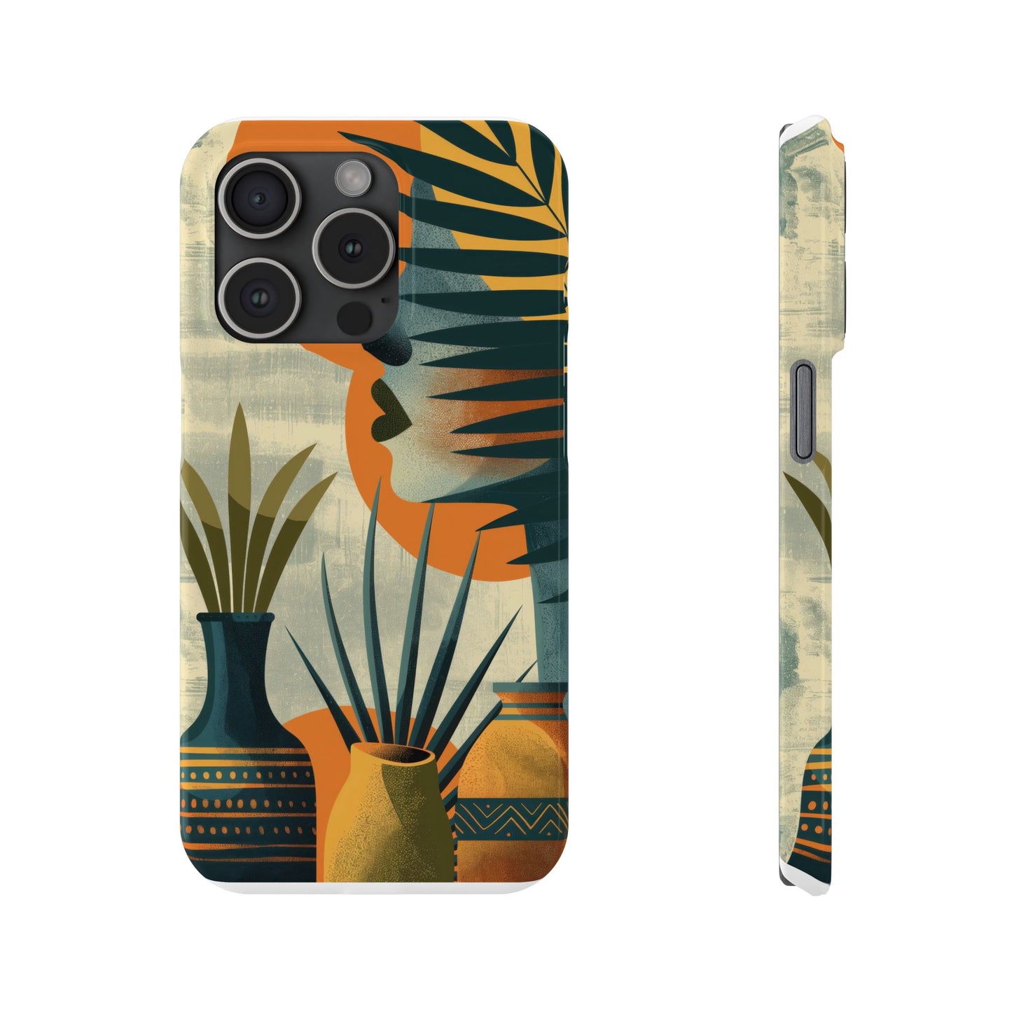 Botanical Art Slim Phone Case - Vintage Women & Nature Design