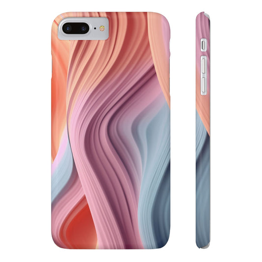 Stylish Slim Phone Cases with Wave Patterns - Perfect Gift for Art Lovers