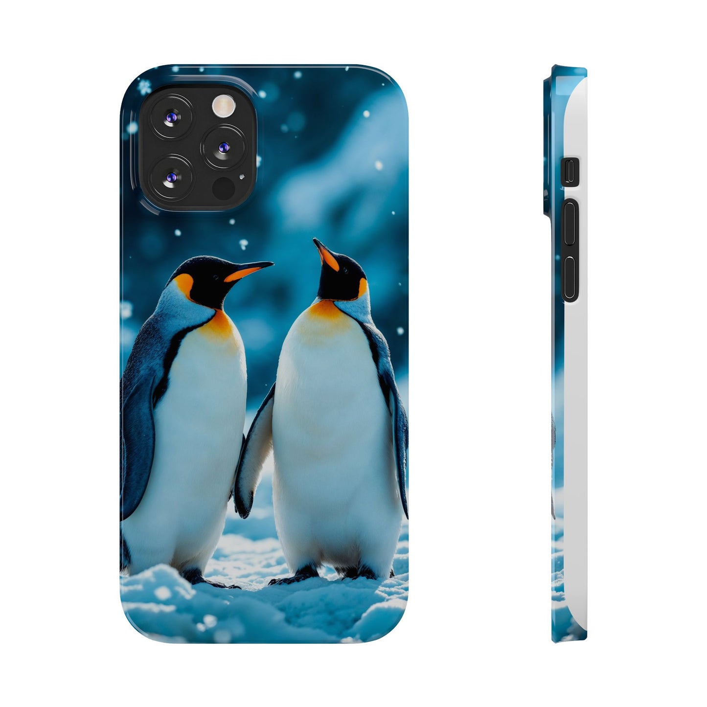 Charming Penguin Slim Phone Case - Winter Wonderland Design