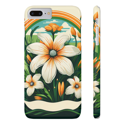 Botanical Slim Phone Case | Floral Pattern | Nature-Inspired Design