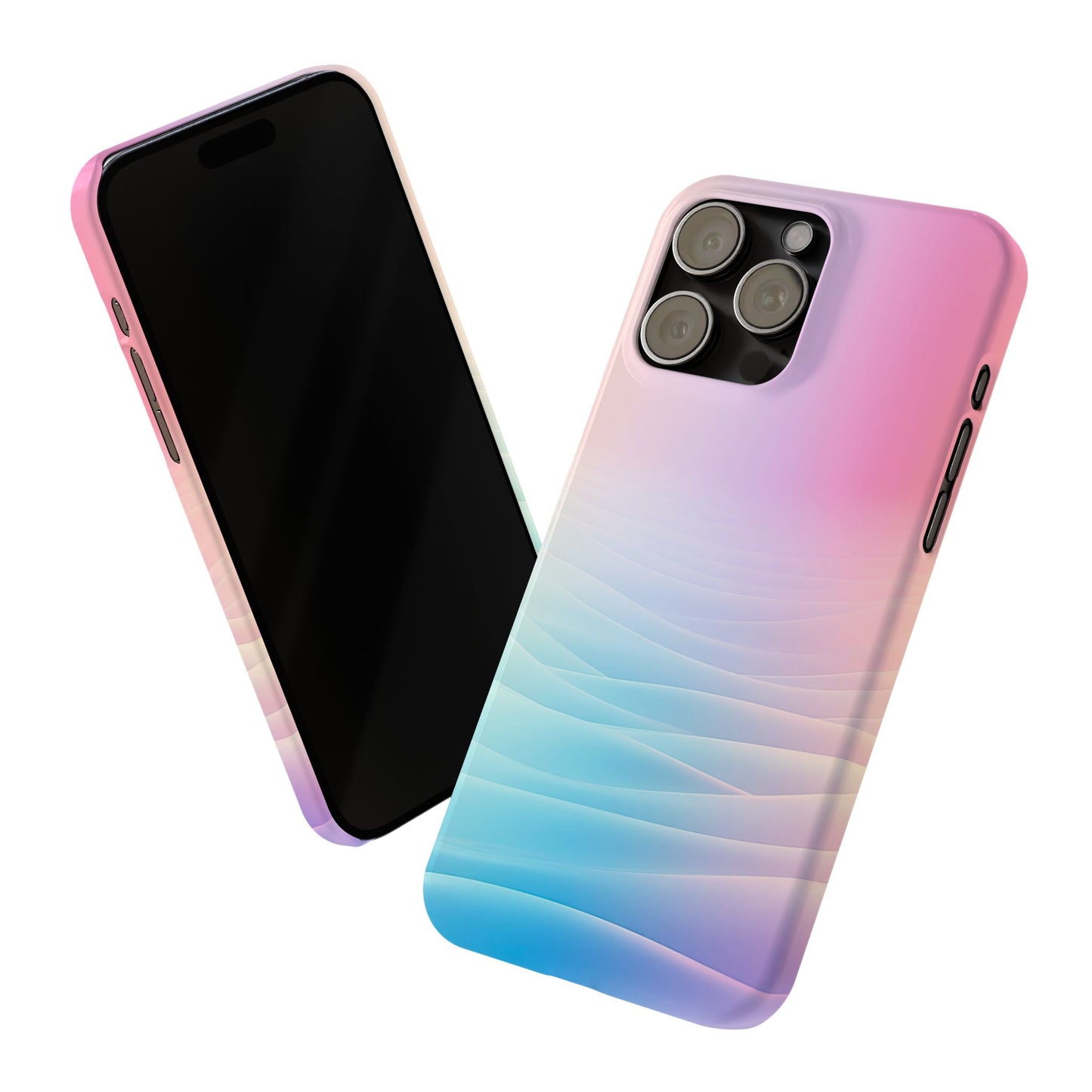 Pastel Waves Slim Phone Case - Soft Gradient Design for Trendy Protection