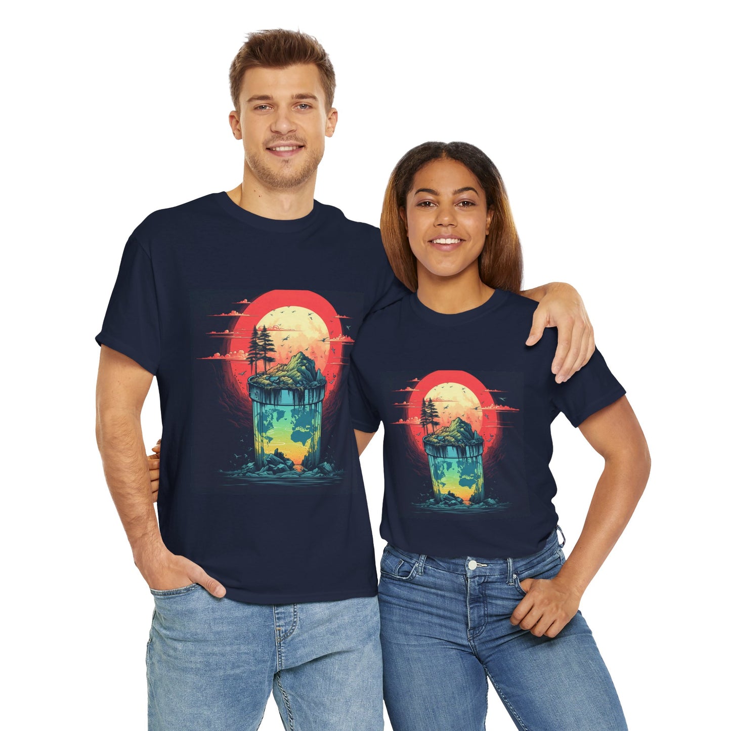 Sunset Island Adventure Unisex Heavy Cotton Tee