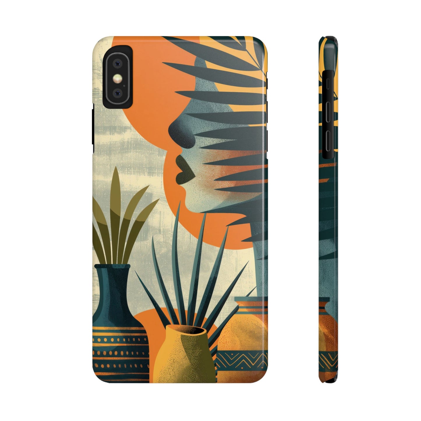 Botanical Art Slim Phone Case - Vintage Women & Nature Design