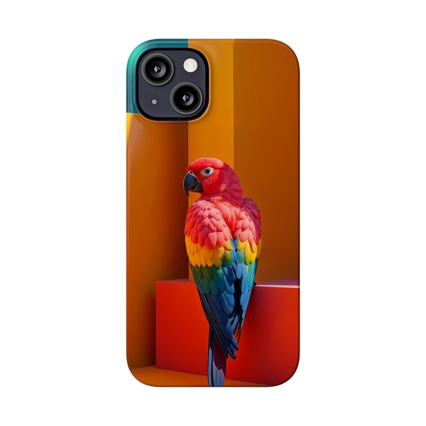 Vibrant Parrot Slim Phone Case - Colorful Tropical Design for Nature Lovers