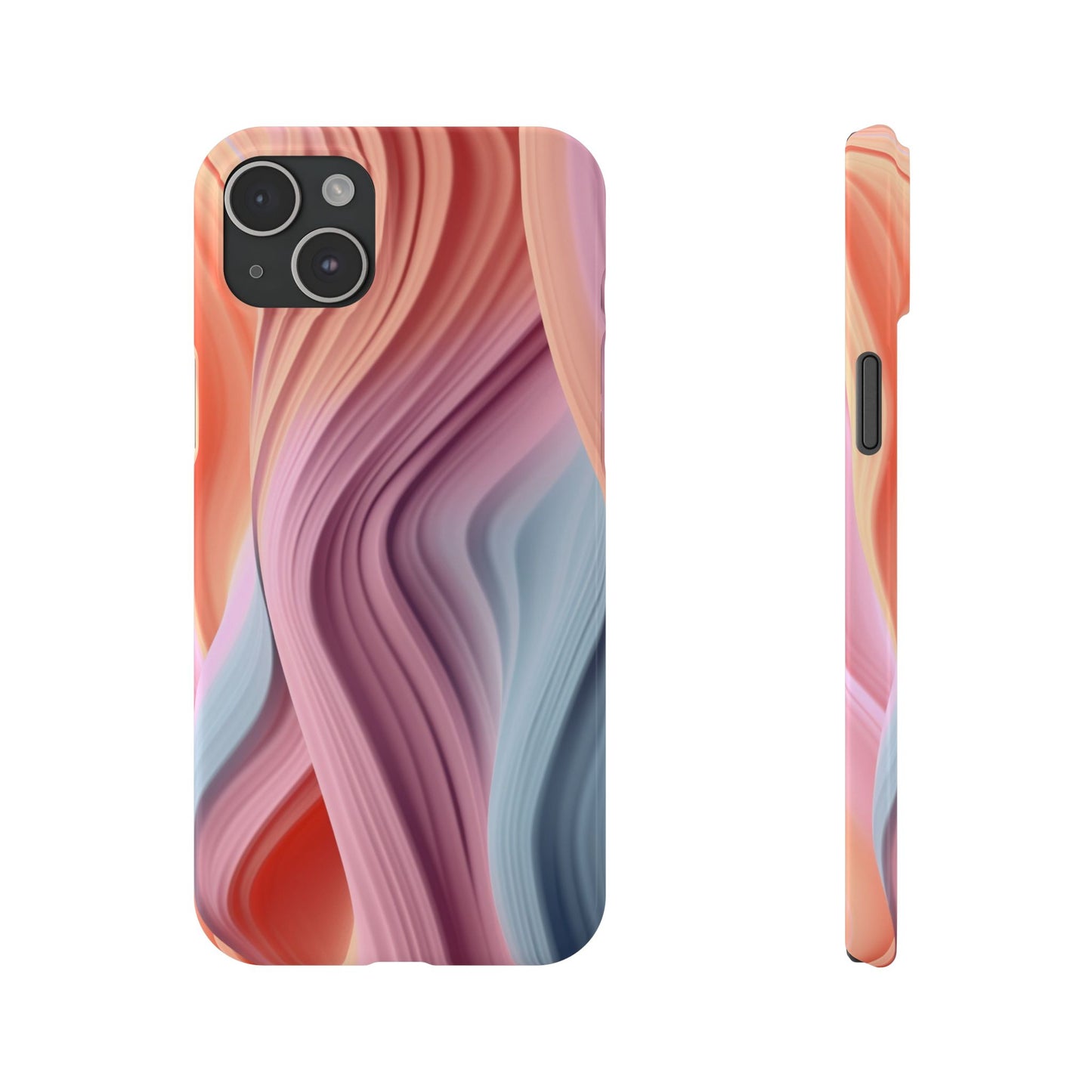 Stylish Slim Phone Cases with Wave Patterns - Perfect Gift for Art Lovers