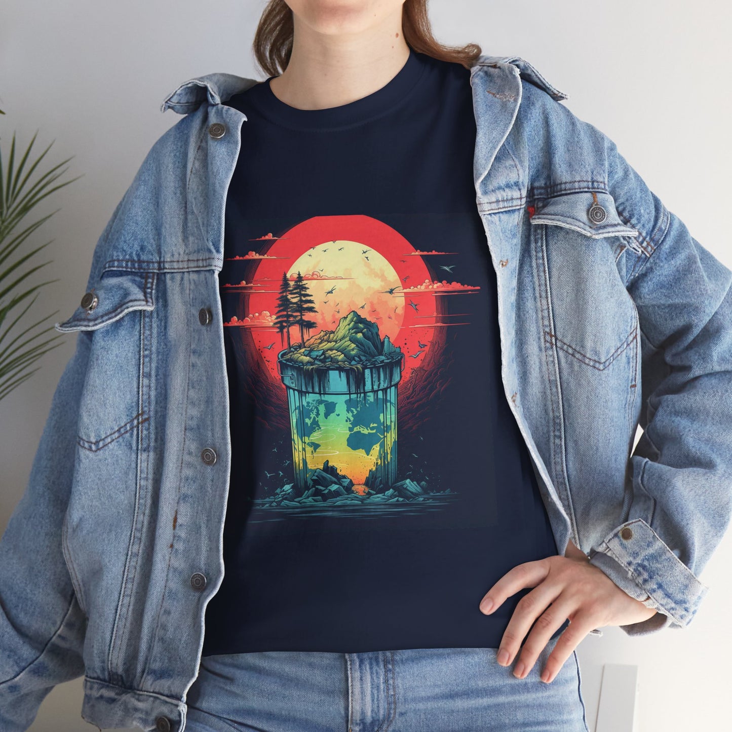 Sunset Island Adventure Unisex Heavy Cotton Tee