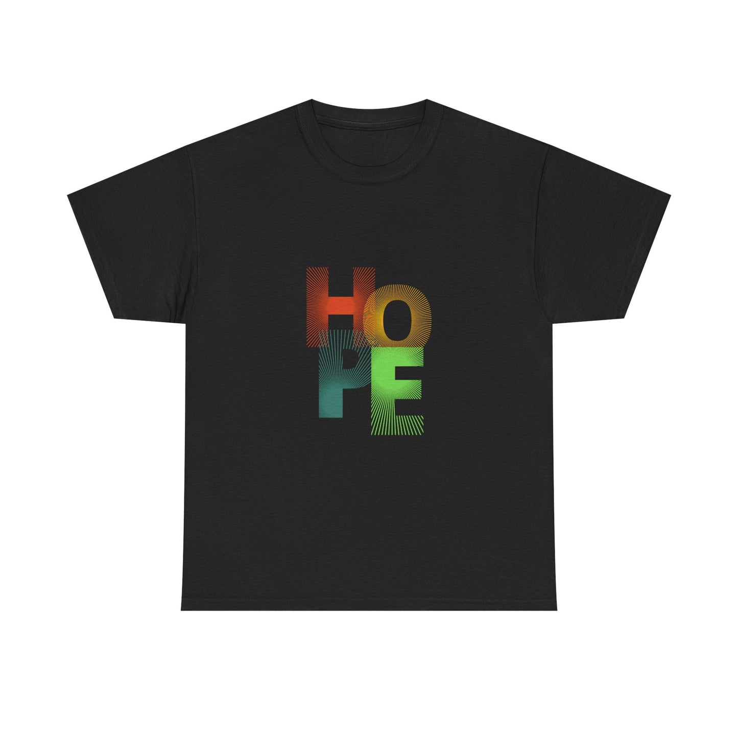 Unisex Heavy Cotton Tee - Vibrant 'HOPE' Graphic Tee for Inspiration and Positivity