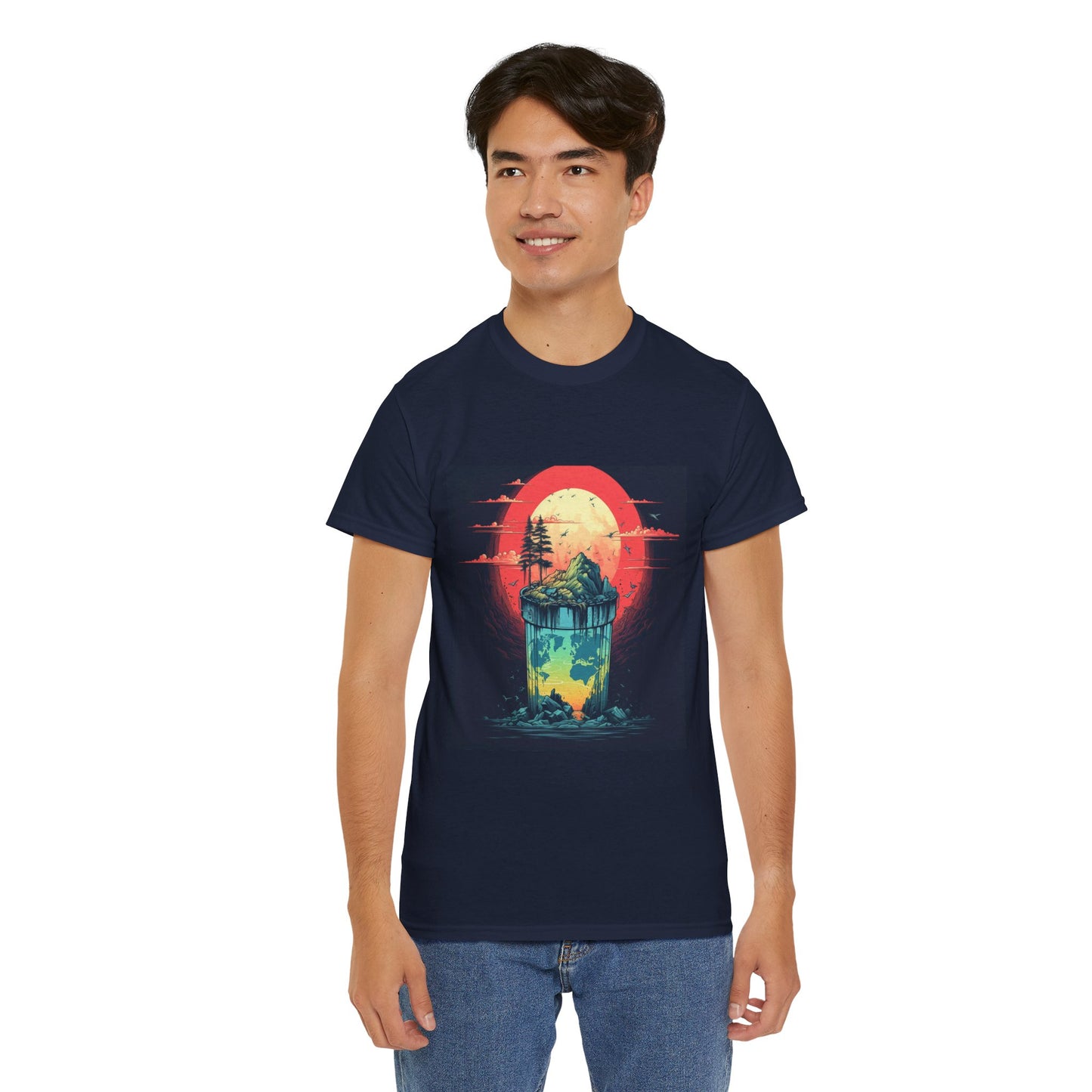 Sunset Island Adventure Unisex Heavy Cotton Tee