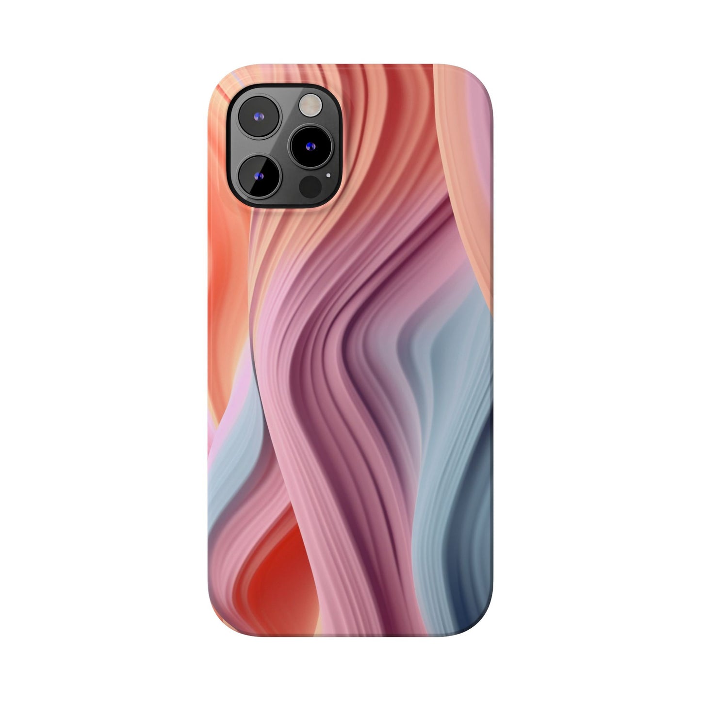 Stylish Slim Phone Cases with Wave Patterns - Perfect Gift for Art Lovers