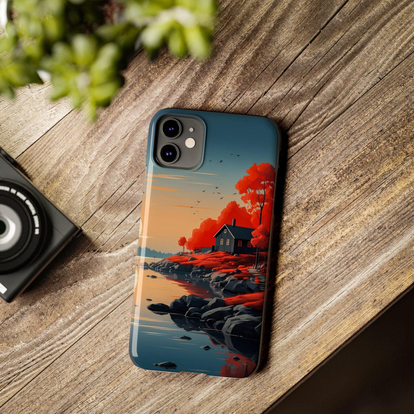 Nature-Inspired Slim Phone Cases - Autumn Landscape Design