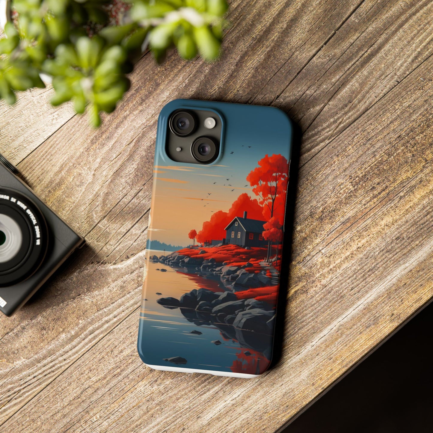 Nature-Inspired Slim Phone Cases - Autumn Landscape Design