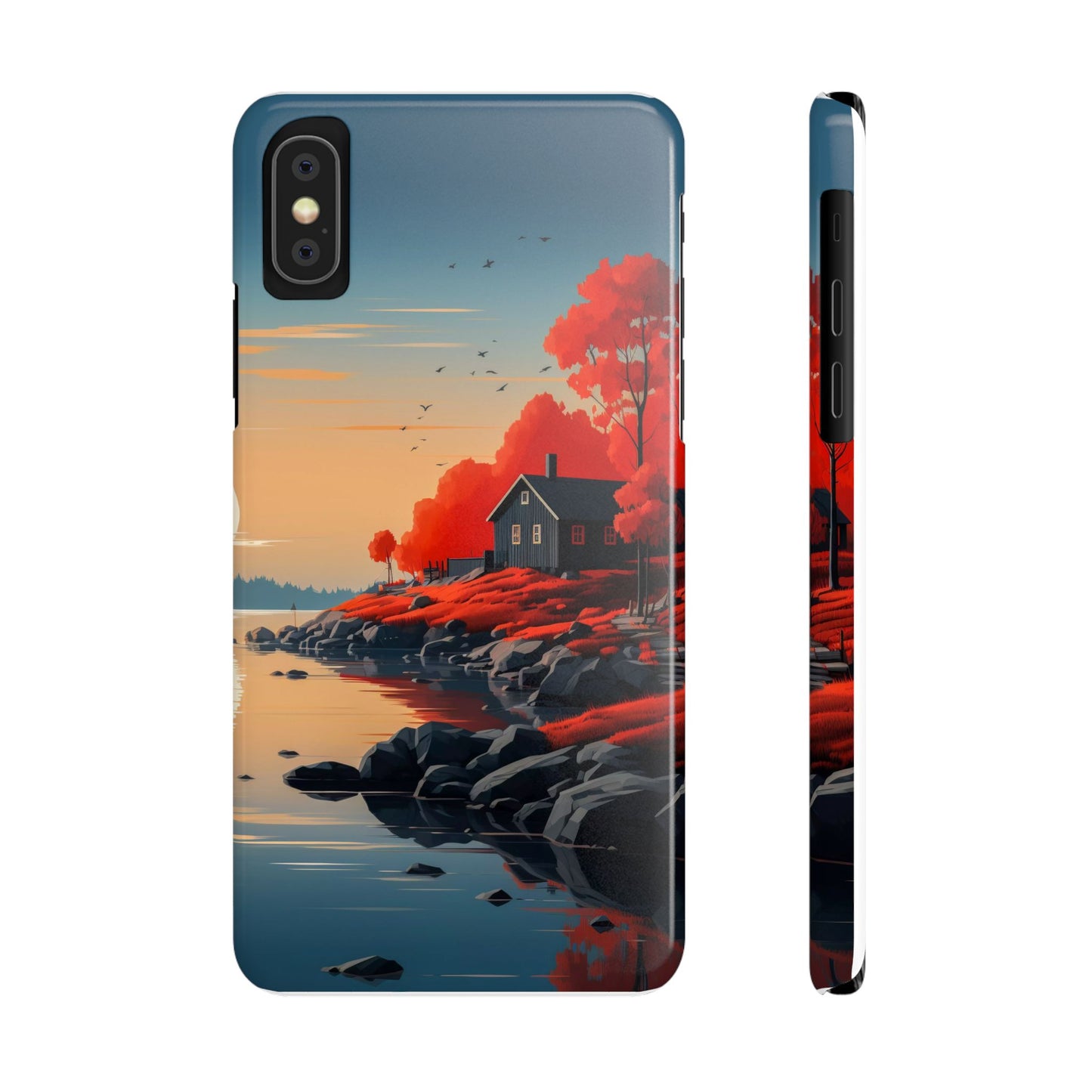 Nature-Inspired Slim Phone Cases - Autumn Landscape Design