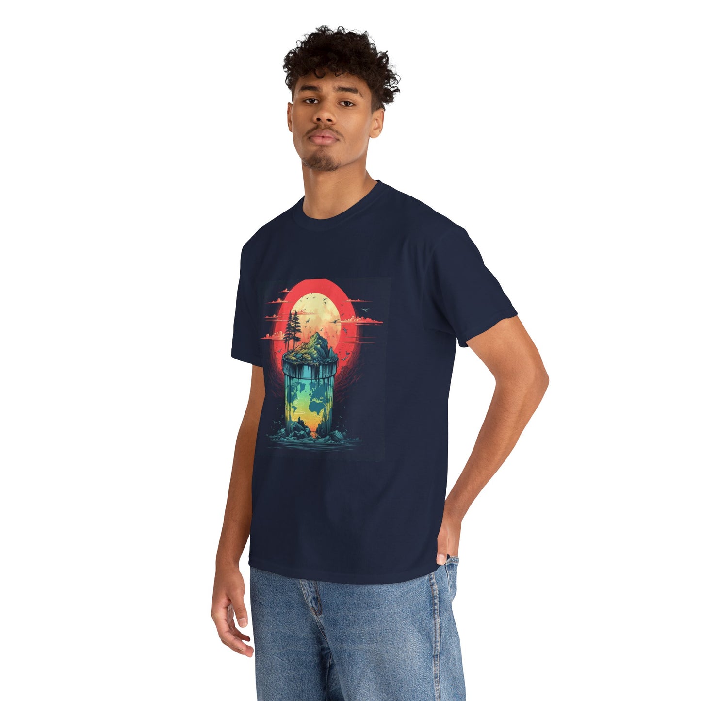 Sunset Island Adventure Unisex Heavy Cotton Tee