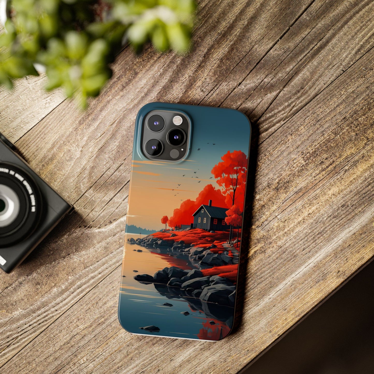 Nature-Inspired Slim Phone Cases - Autumn Landscape Design