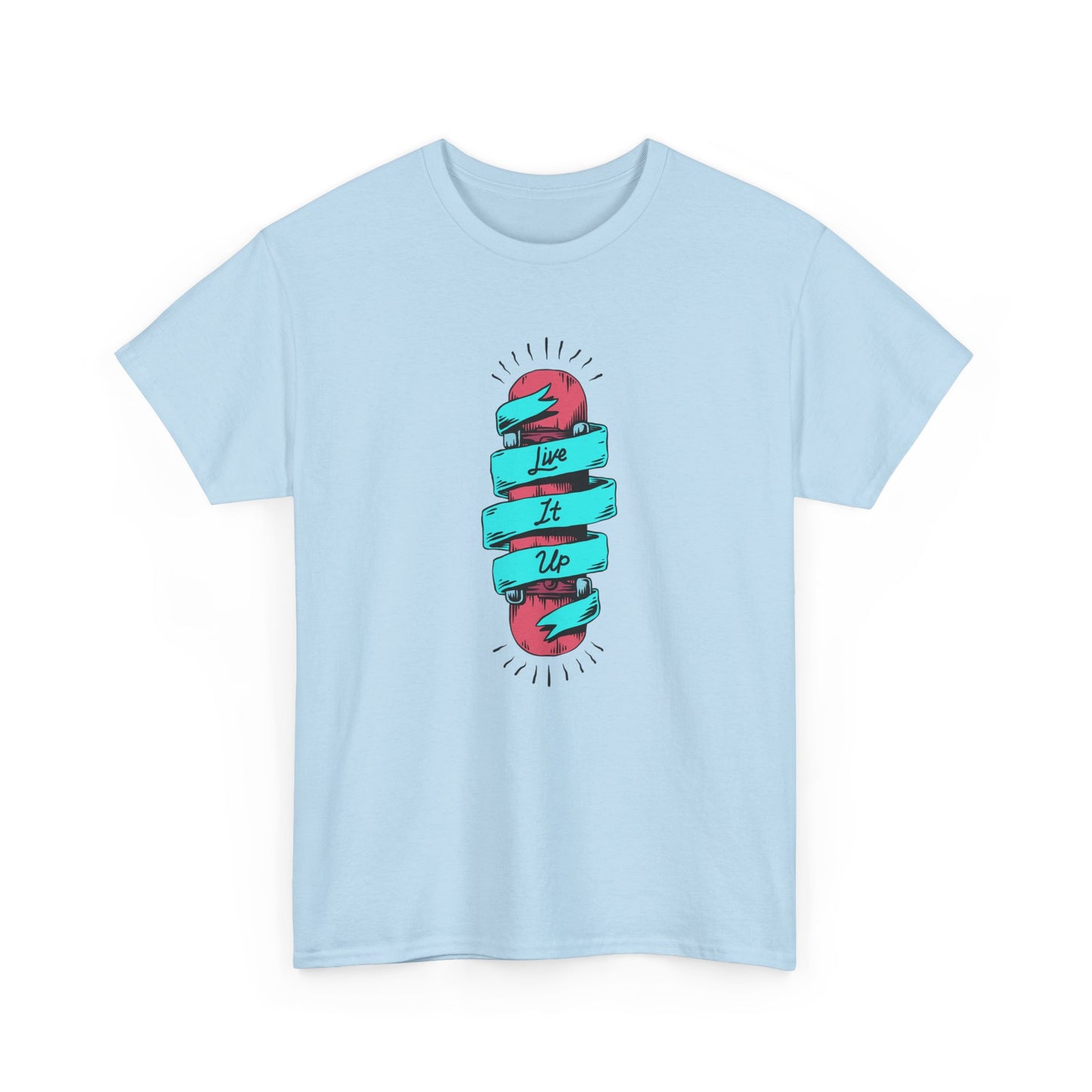 Live It Up Unisex Heavy Cotton Tee - Fun and Colorful Graphic Tee